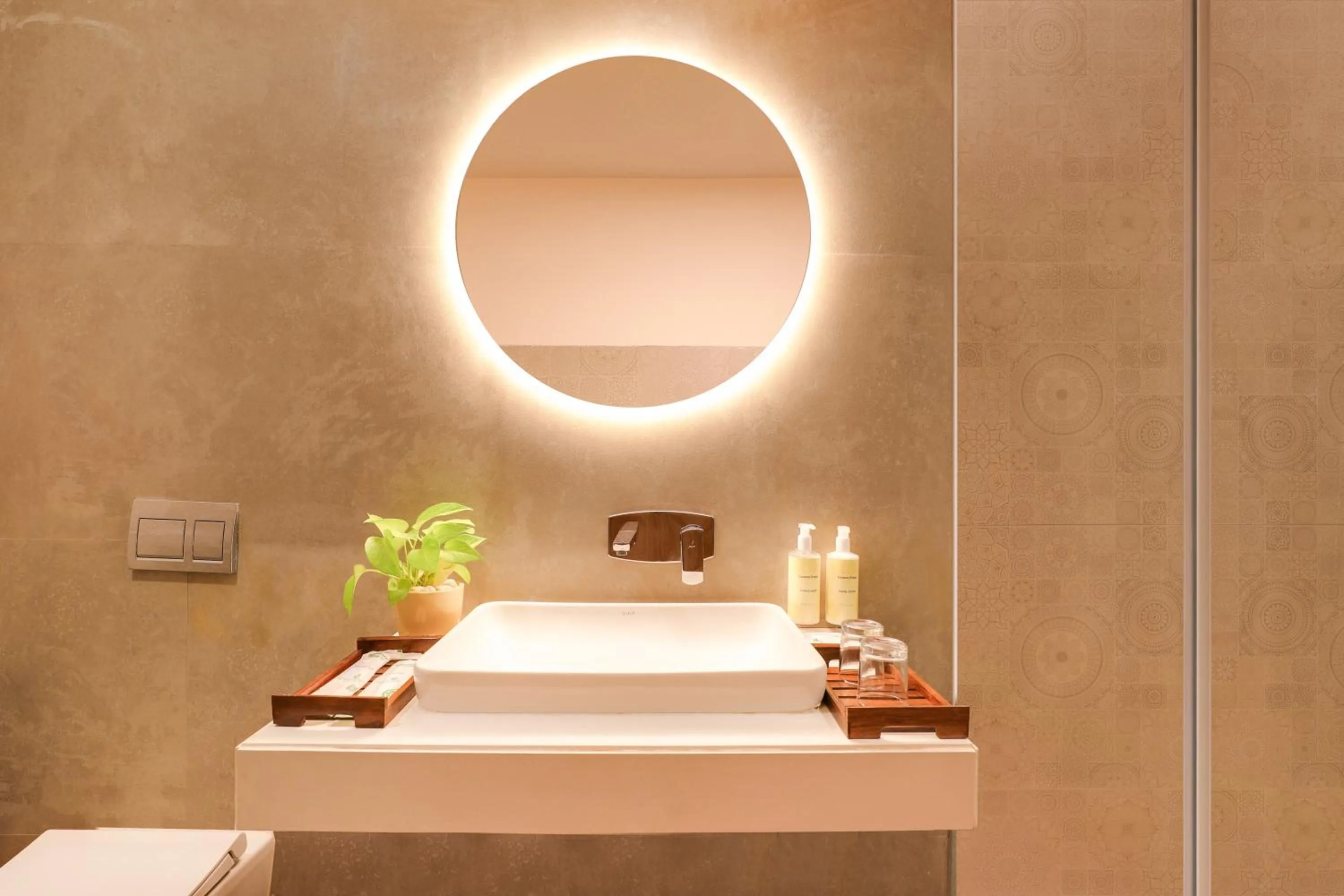 Bathroom in Lemon Tree Resort, Somnath