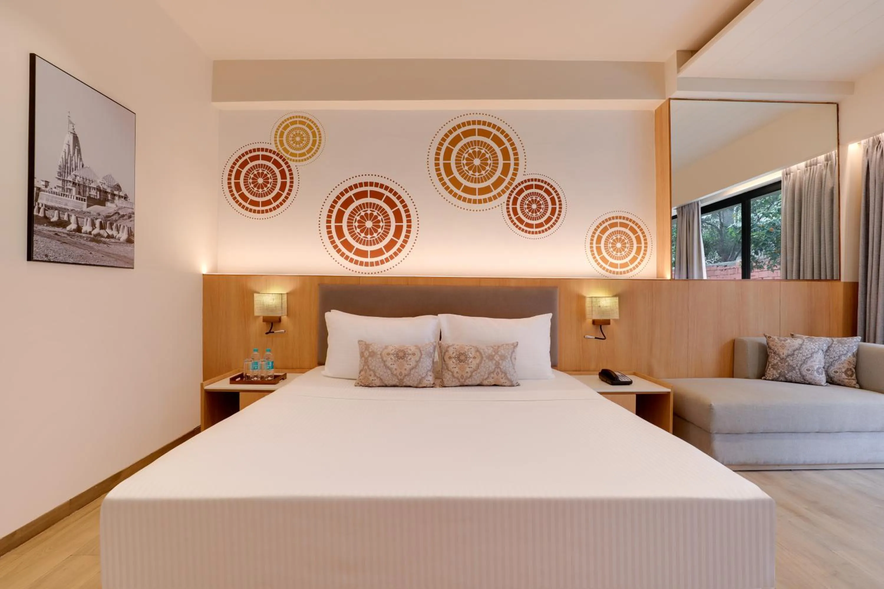 Bedroom, Bed in Lemon Tree Resort, Somnath