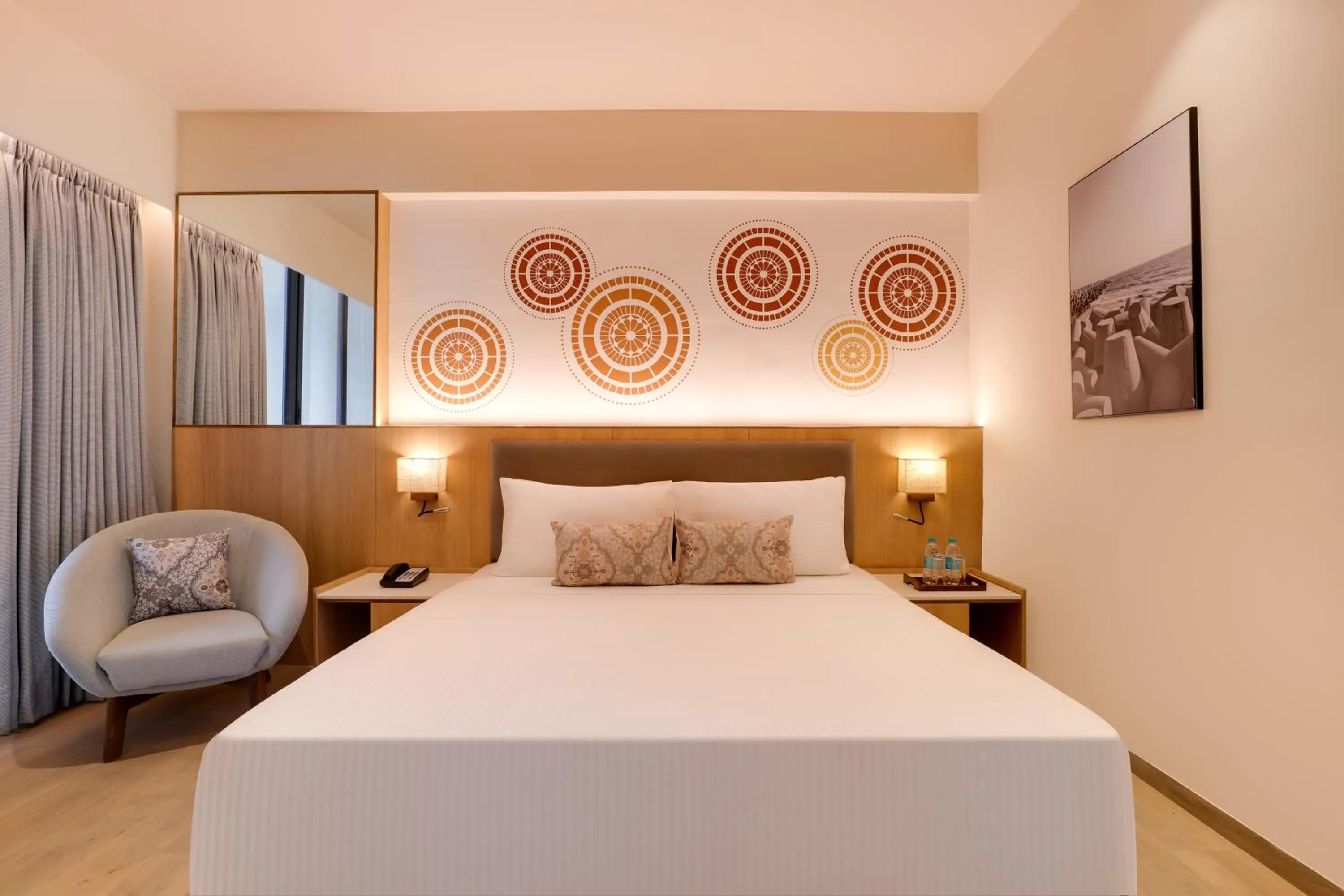 Bedroom, Bed in Lemon Tree Resort, Somnath