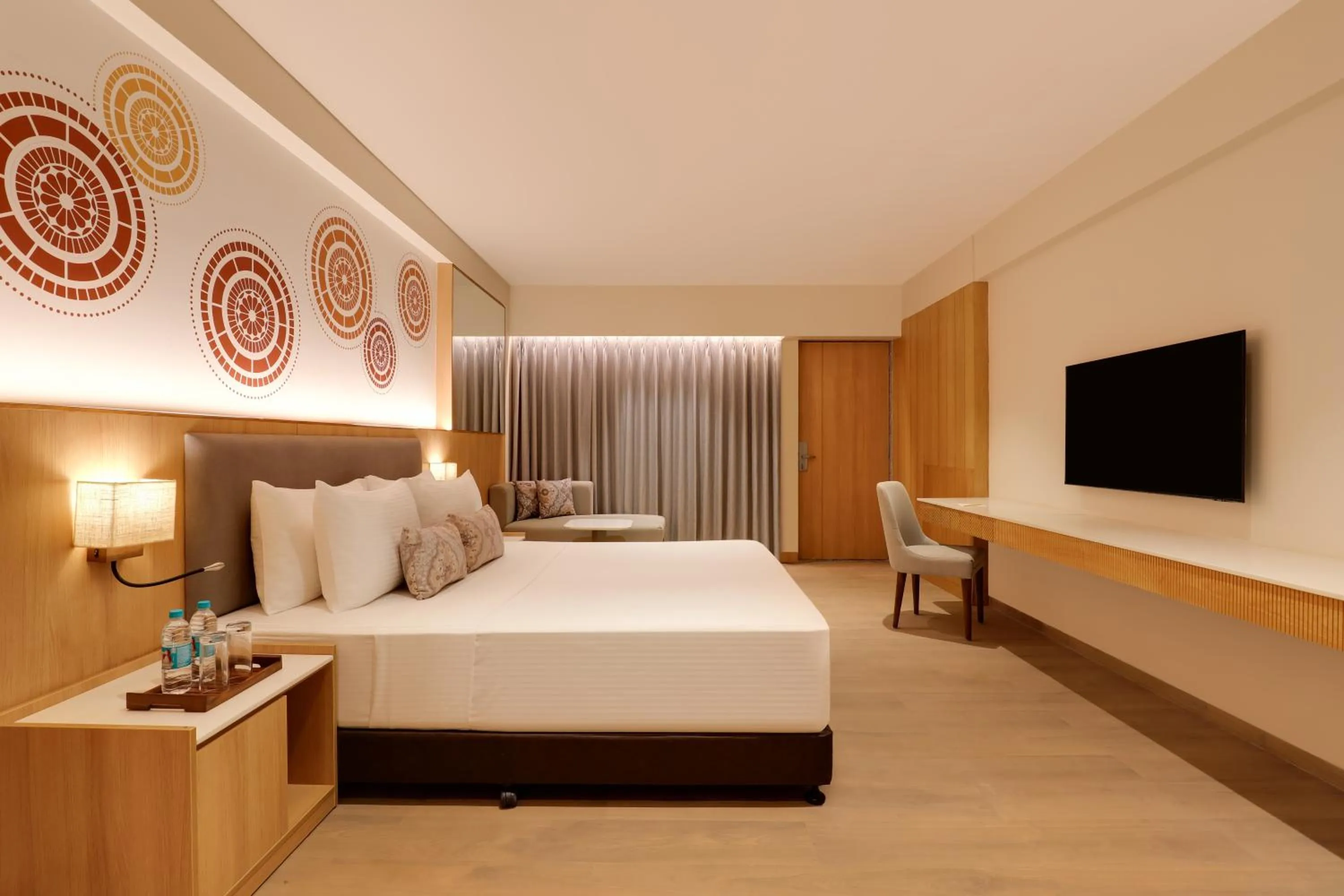 Bedroom, Bed in Lemon Tree Resort, Somnath