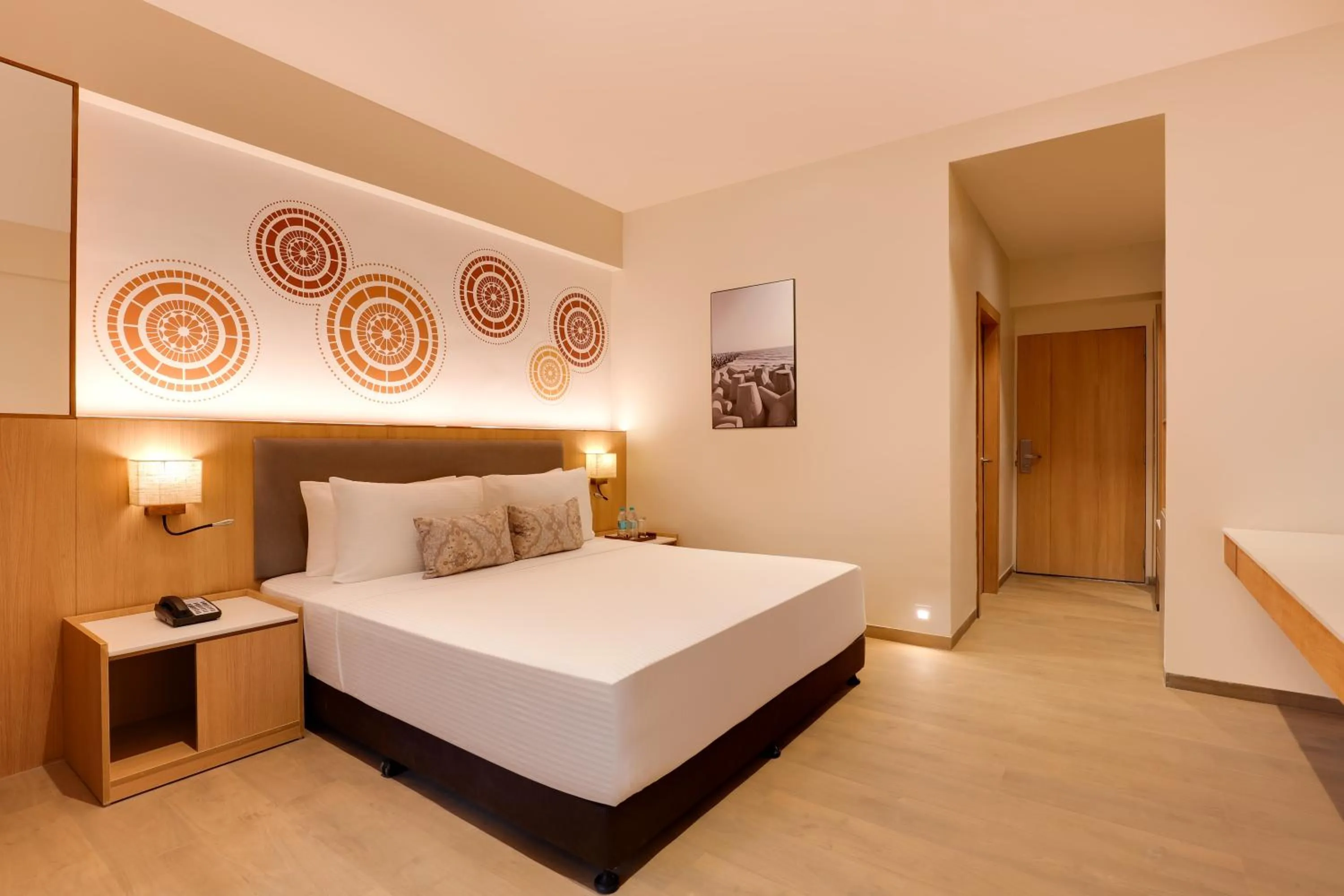 Bedroom, Bed in Lemon Tree Resort, Somnath