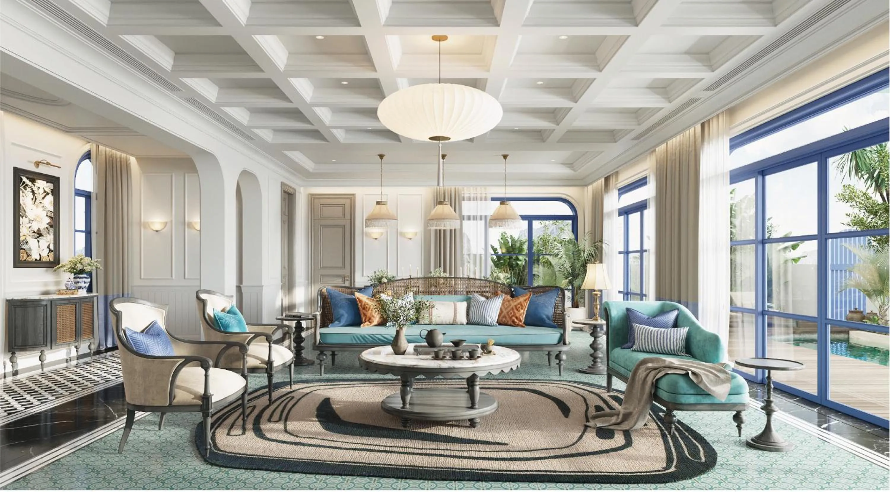 Living room in Wyndham Garden Sonasea Van Don