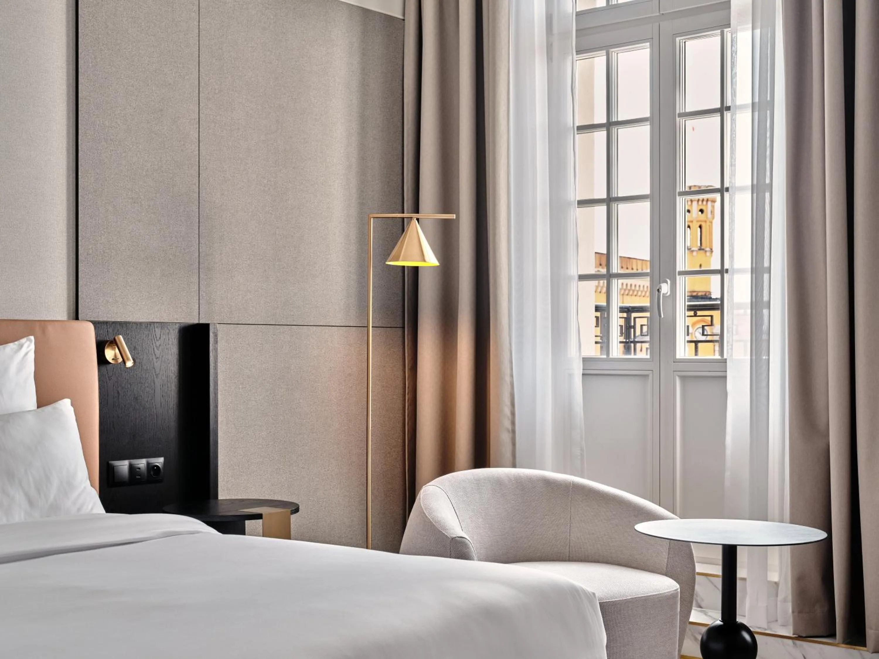 Bed in Mövenpick Grand Hotel Wroclaw