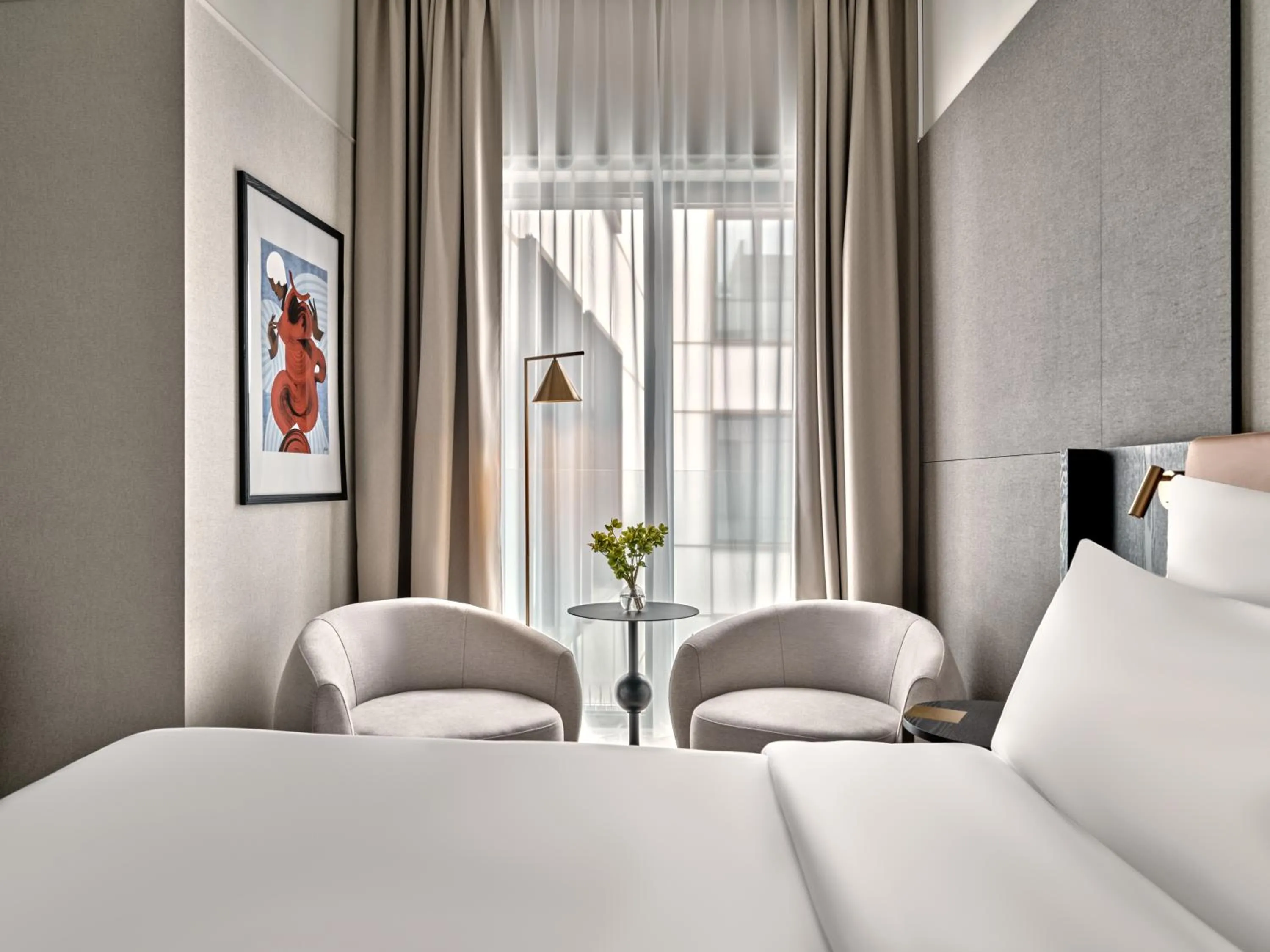 Bed in Mövenpick Grand Hotel Wroclaw