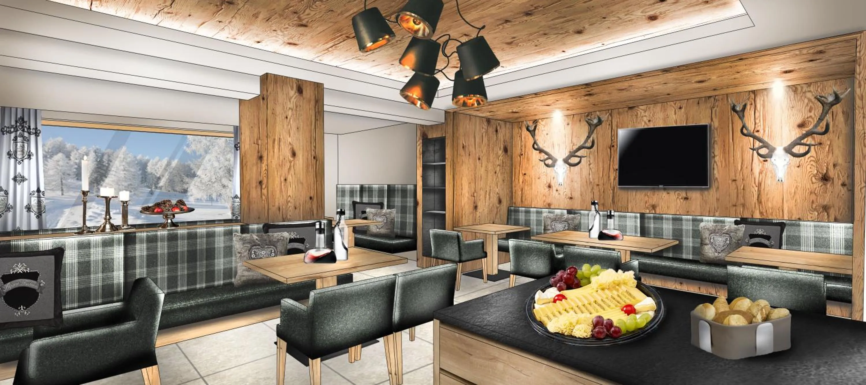 Dining area in Hotel Garni Persutt