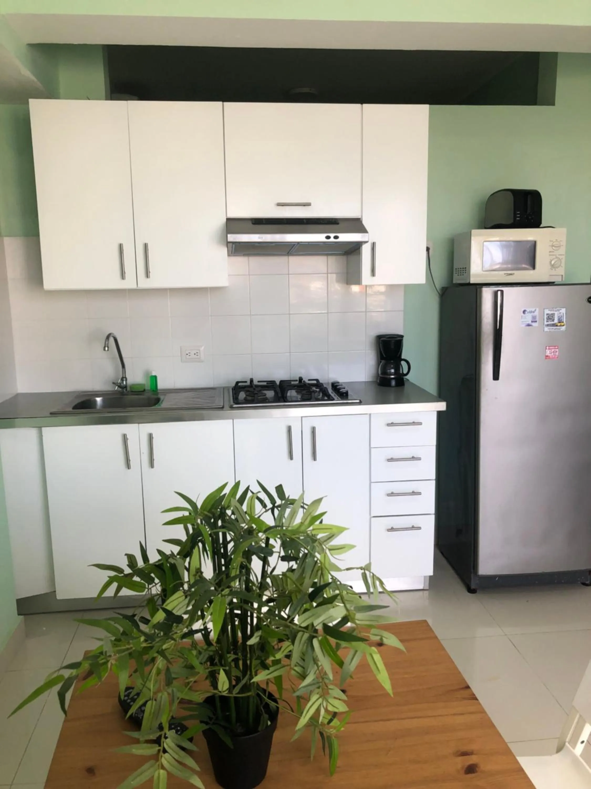 Kitchen/Kitchenette in Ducassi Rooftop Pool Suites Beach Club and SPA