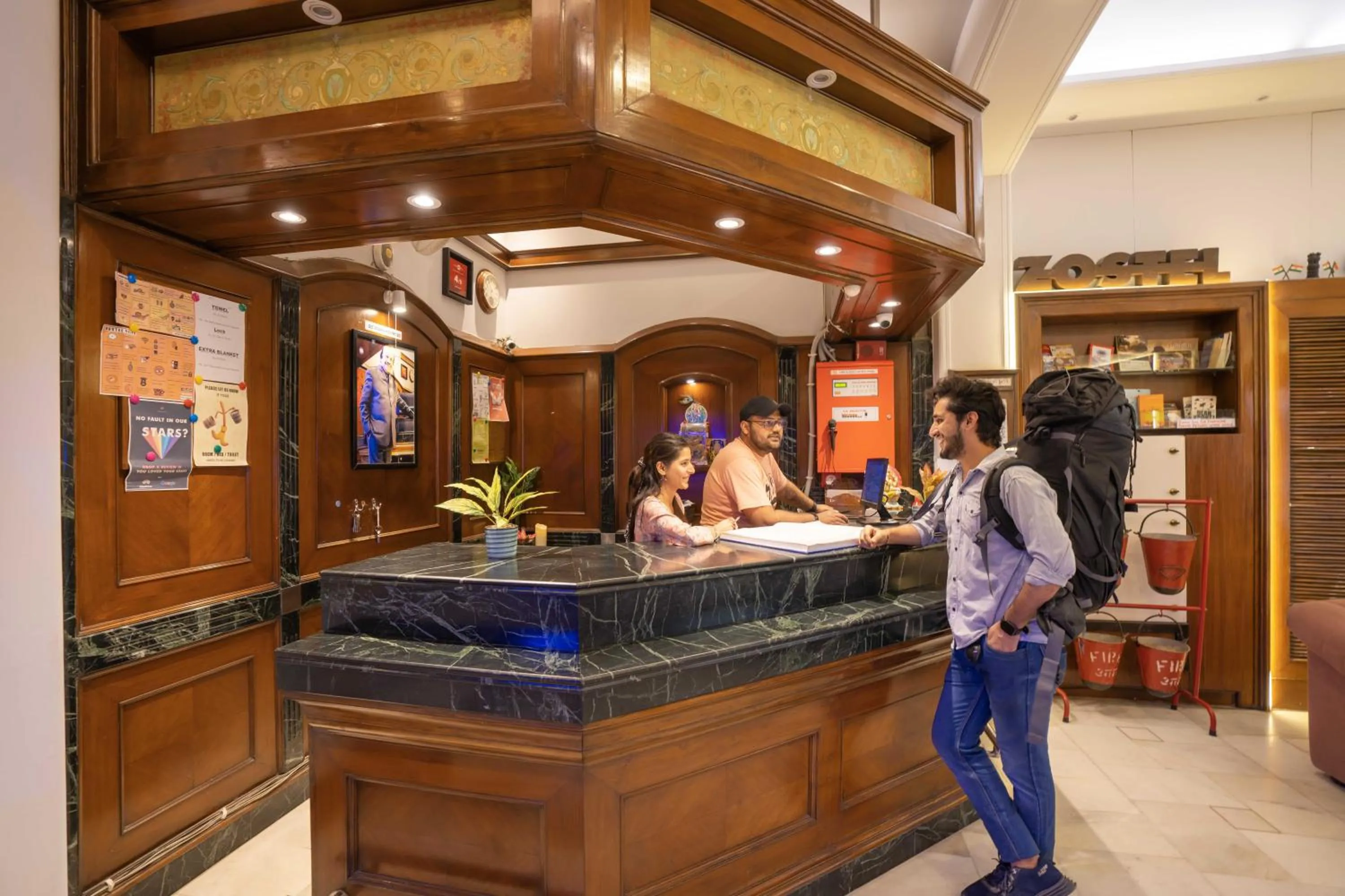 Lobby or reception in Zostel Delhi