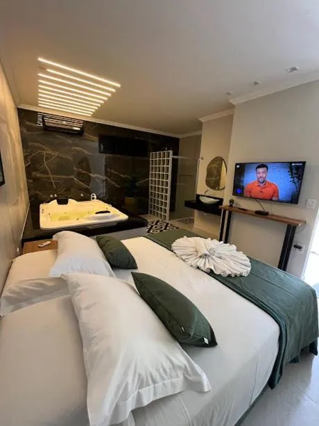 Bed in Pousada Recanto Jota Ge