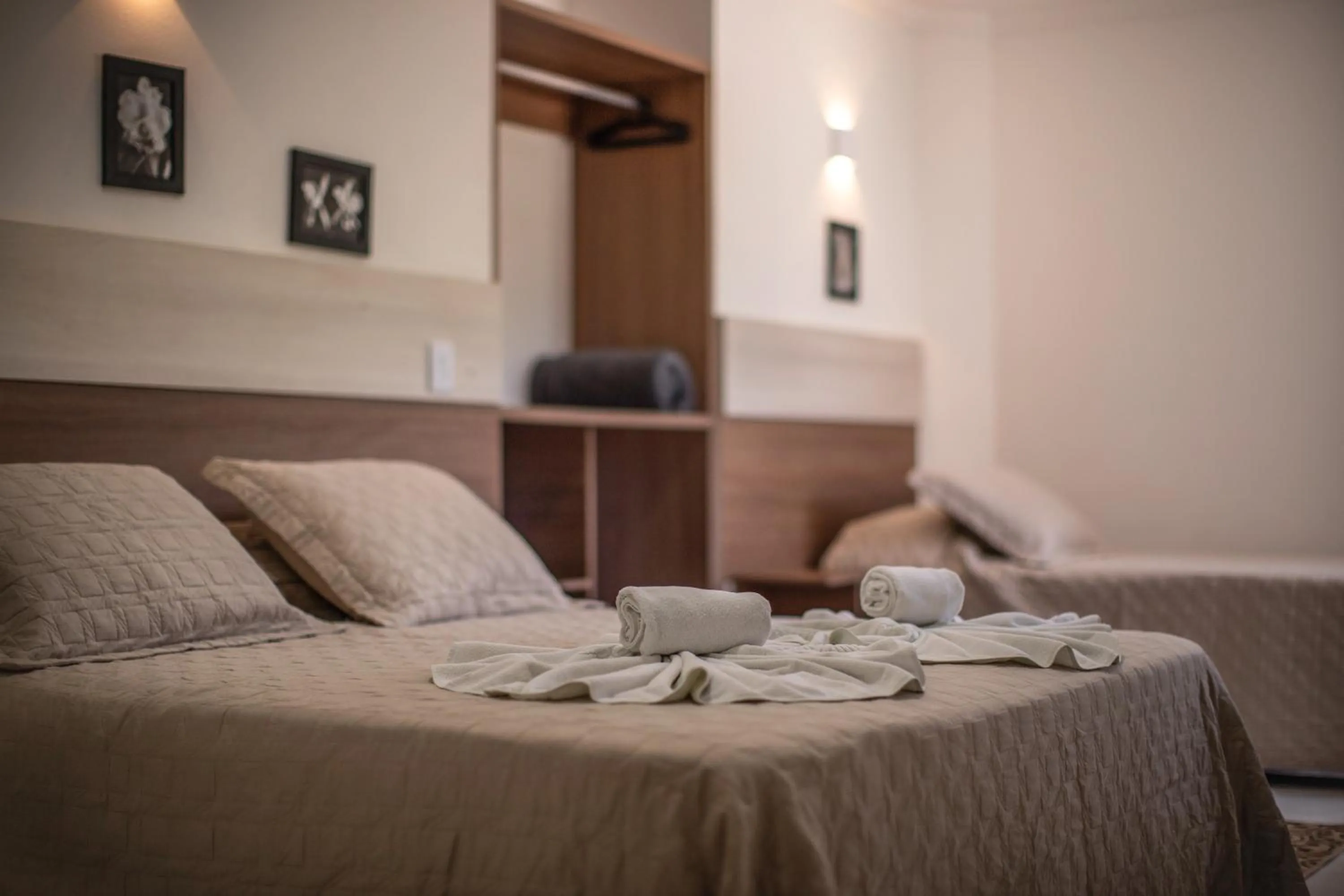 Bed in Pousada Recanto Jota Ge