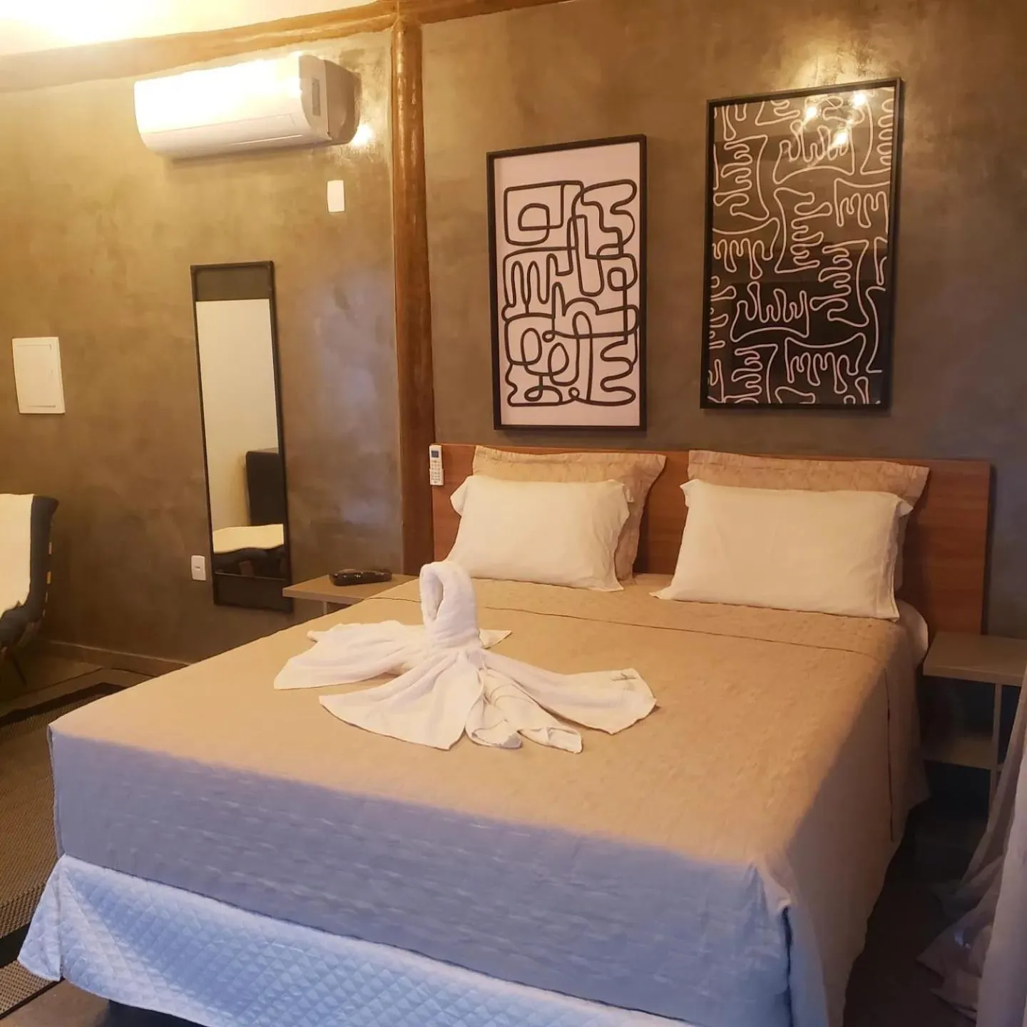 Bed in Pousada Recanto Jota Ge