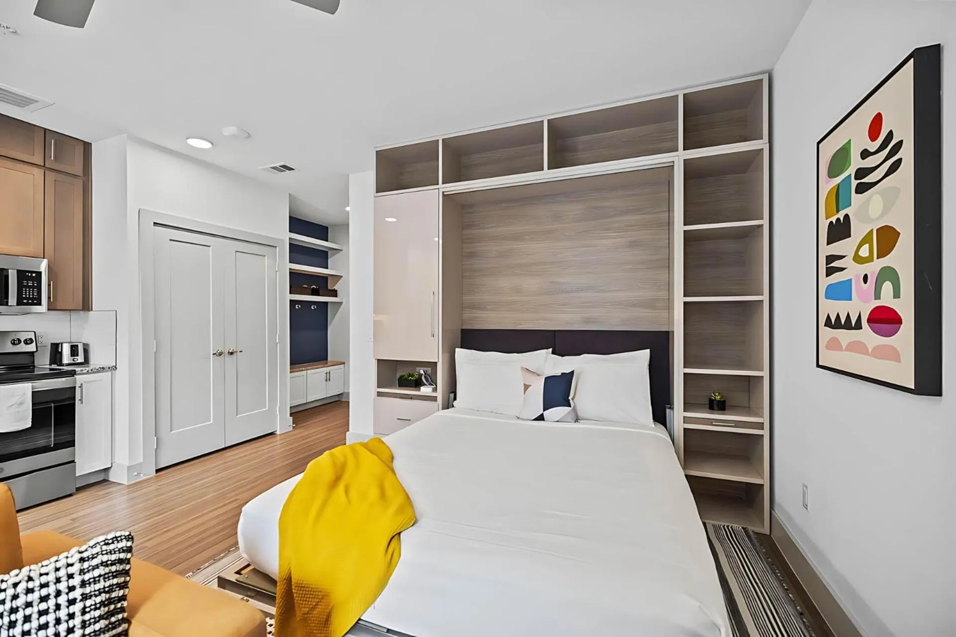 Bed in Placemakr Downtown Austin