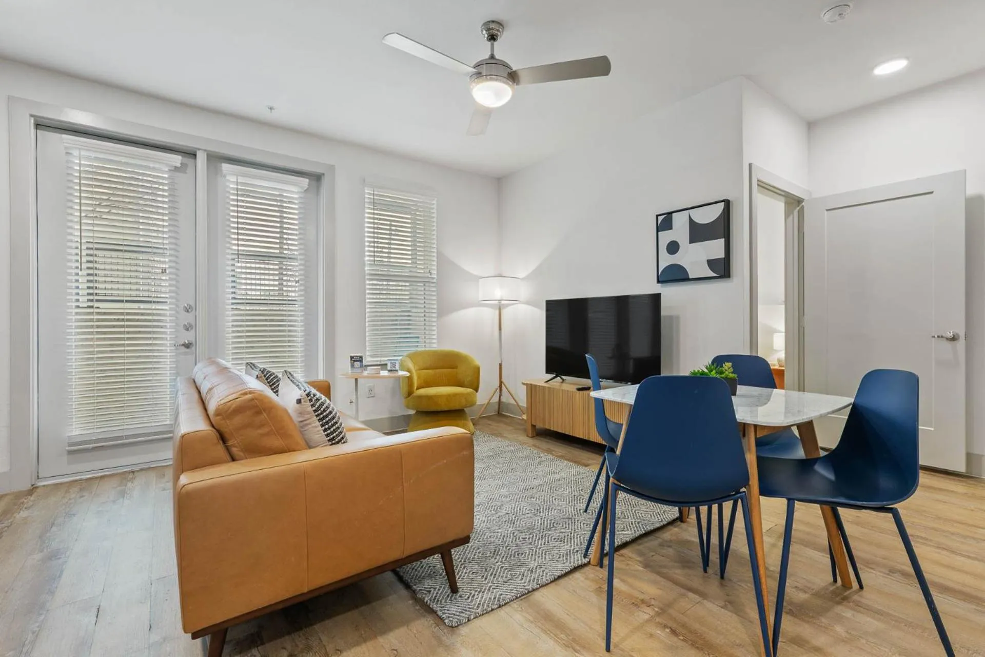 Living room in Placemakr Downtown Austin