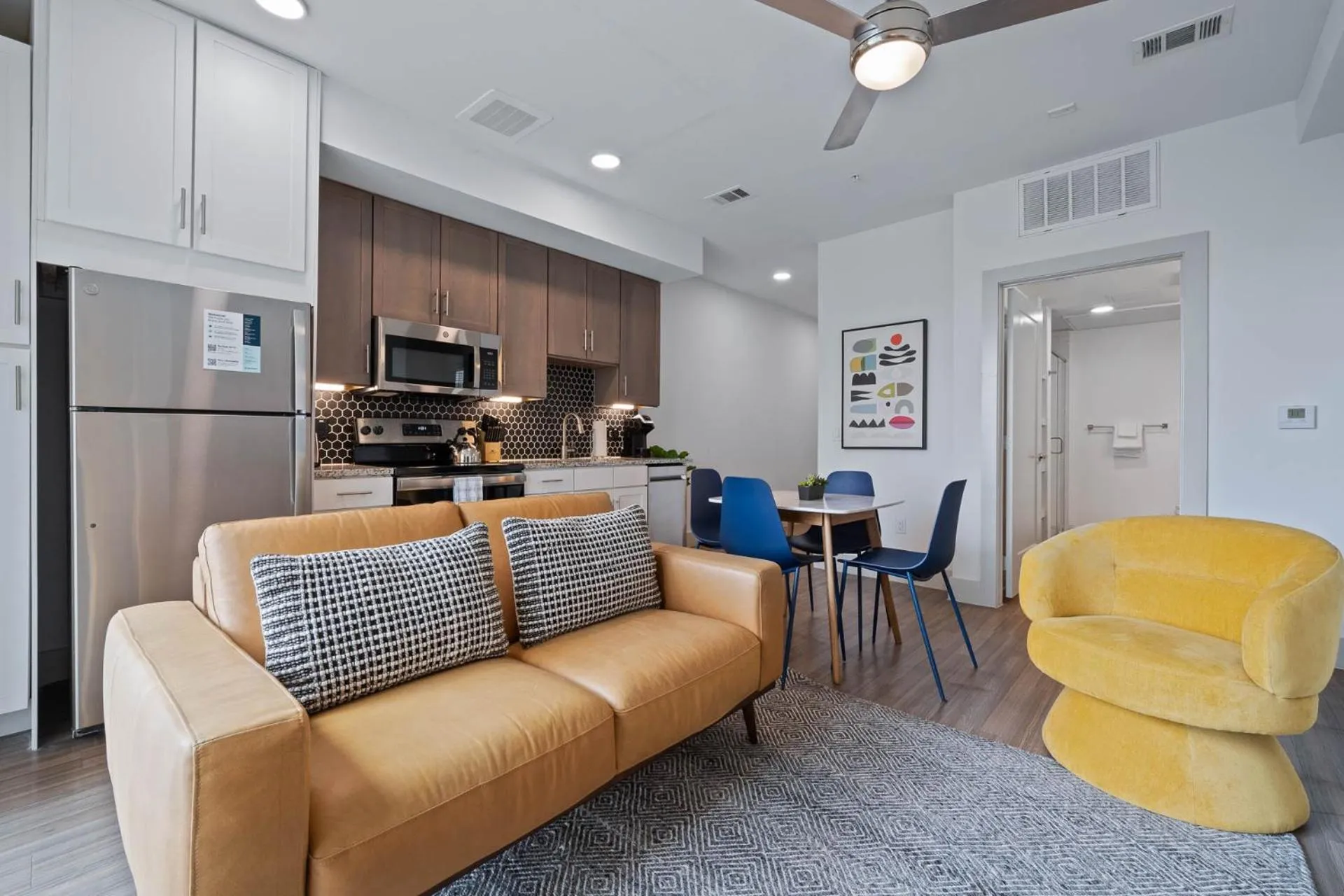 Living room in Placemakr Downtown Austin