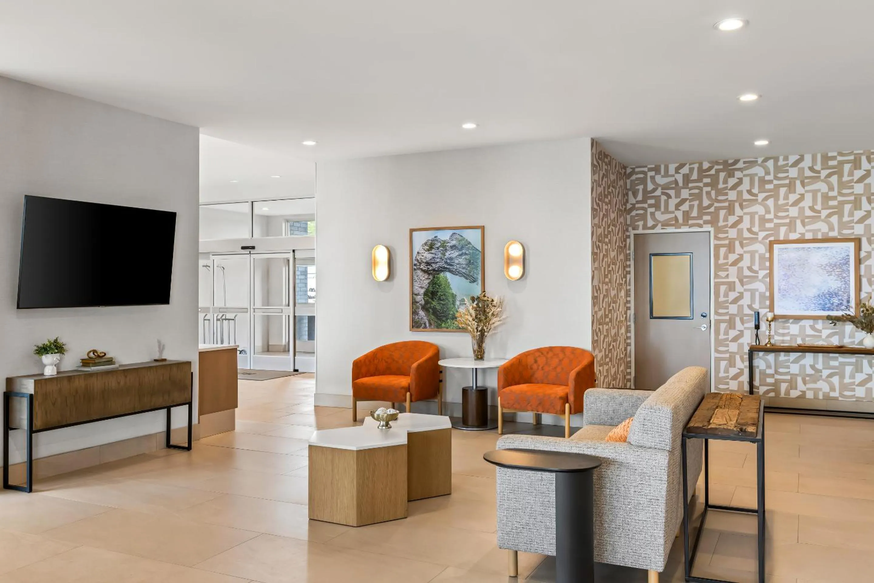 Lobby or reception in Hampton Inn St Ignace Lakefront Mackinac