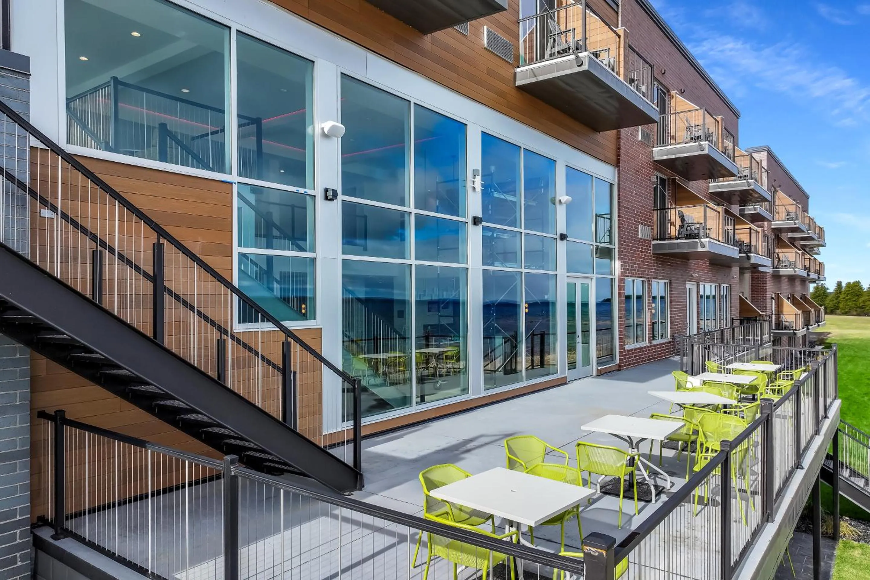 Balcony/Terrace in Hampton Inn St Ignace Lakefront Mackinac
