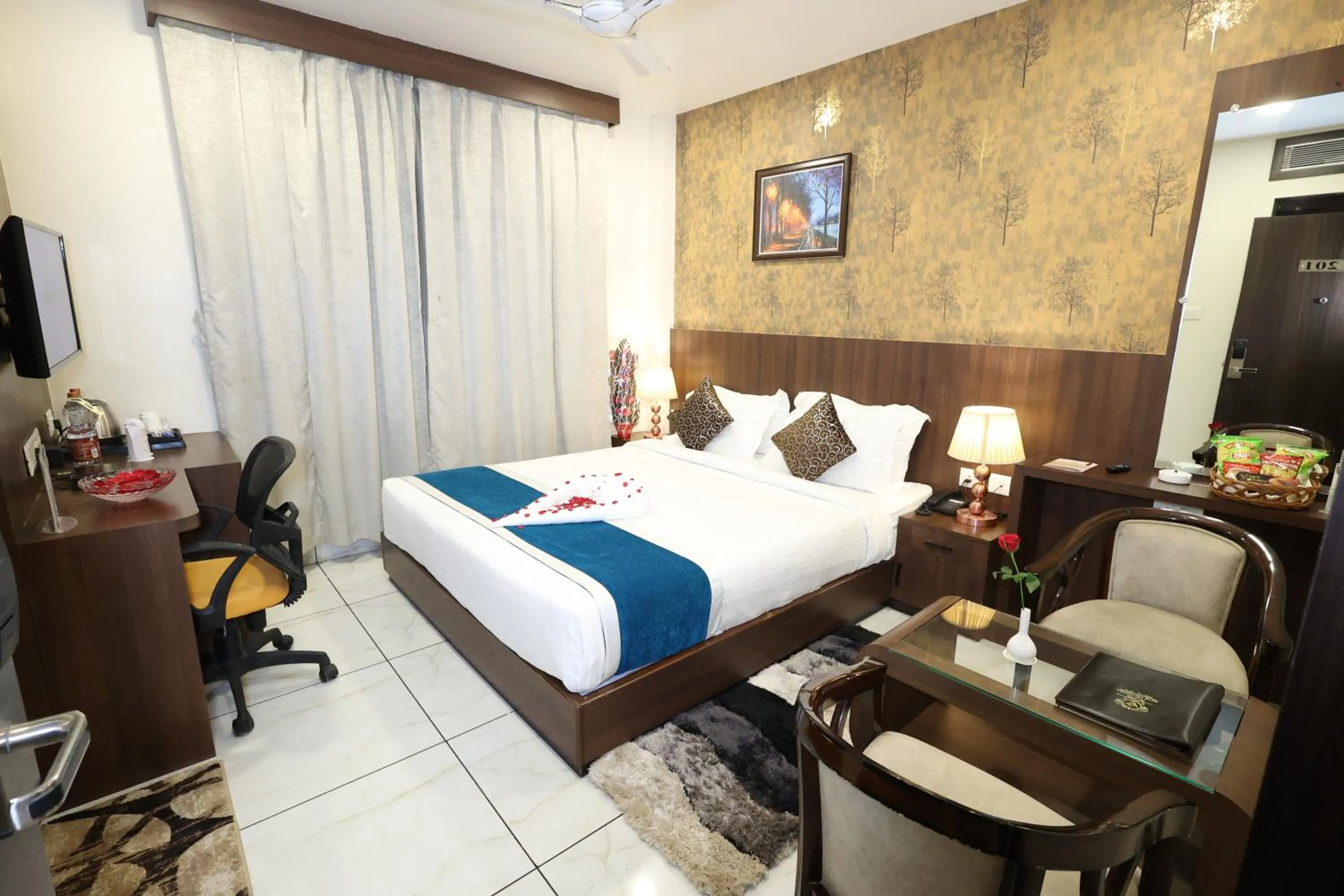 Bed in Hotel Sidh Vedantha