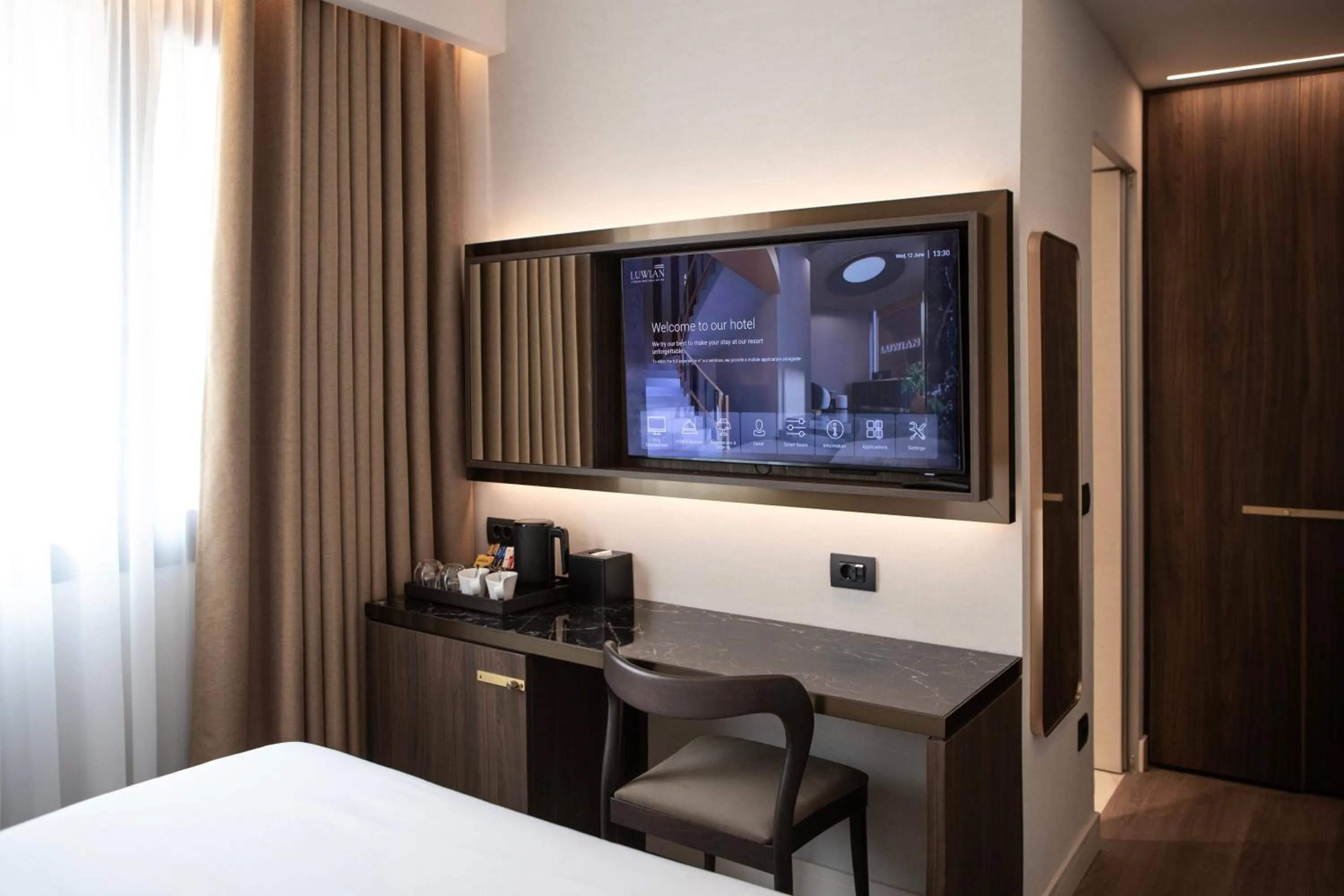 TV and multimedia, Bed in Luwian Athens Boutique Hotel