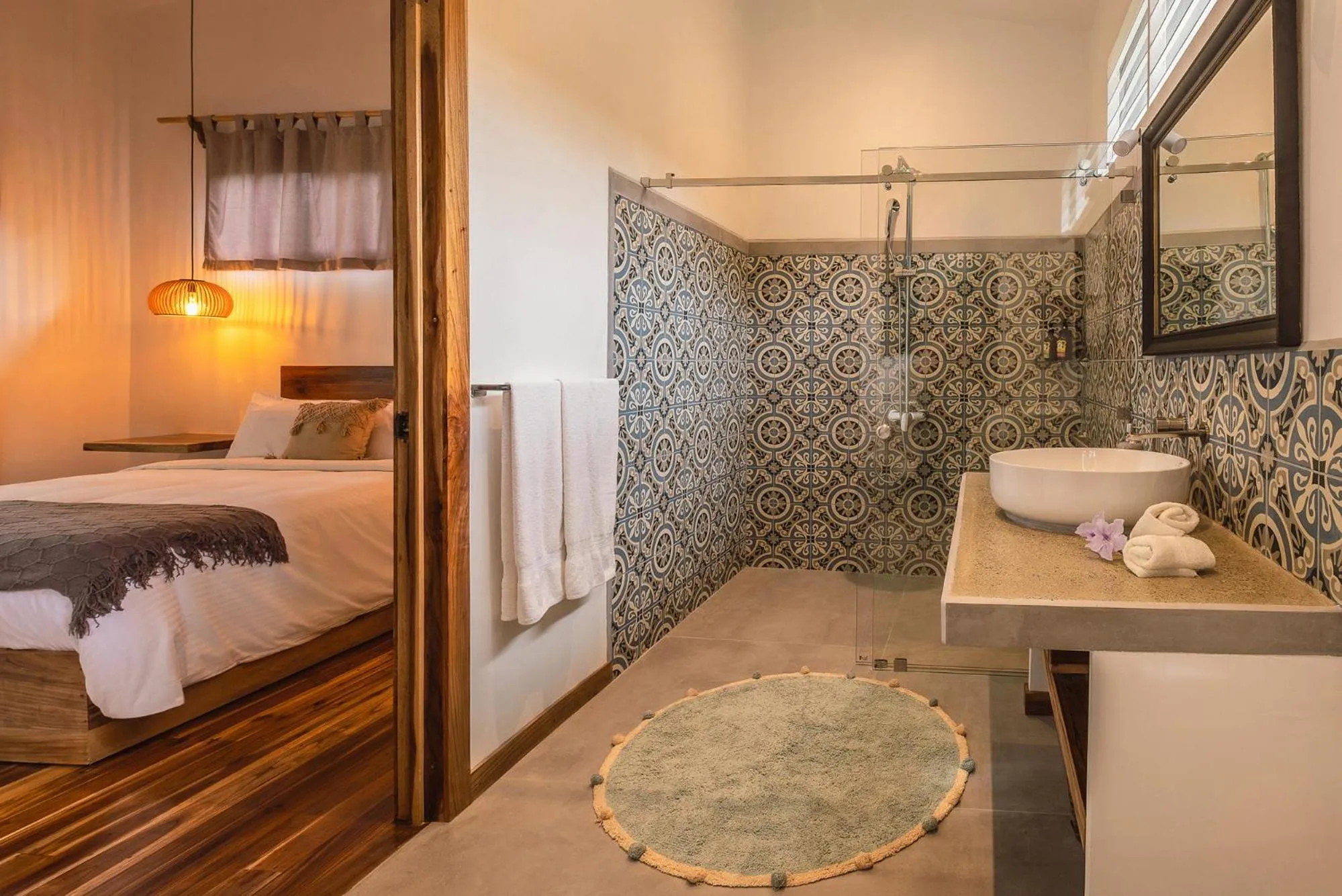 Shower, Bed in El Nido Jungle Lodge