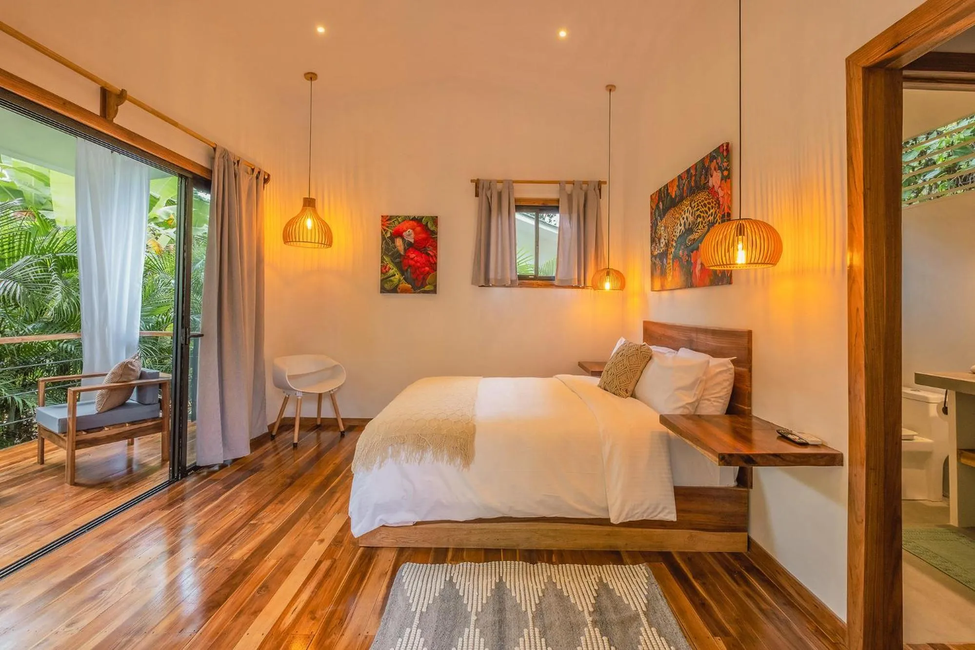 Bed in El Nido Jungle Lodge