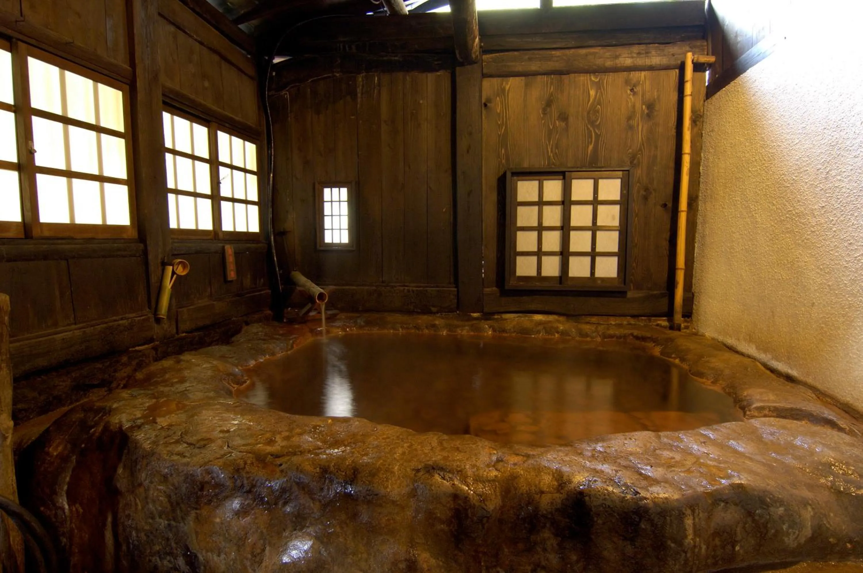 Hot Spring Bath in Kurokawa Onsen Yama no Yado Shinmeikan