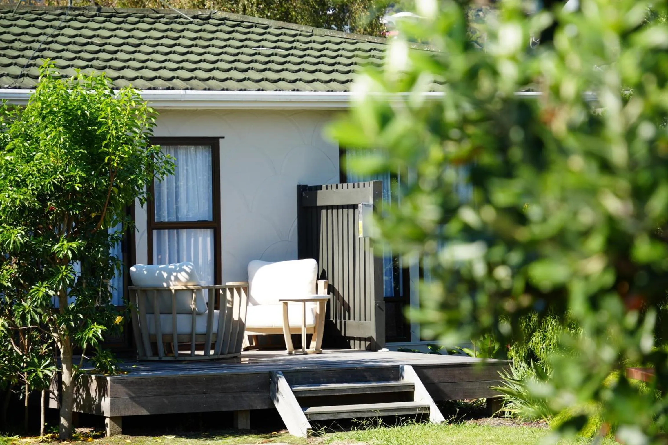 Property building in Tāhuna Beach Holiday Park