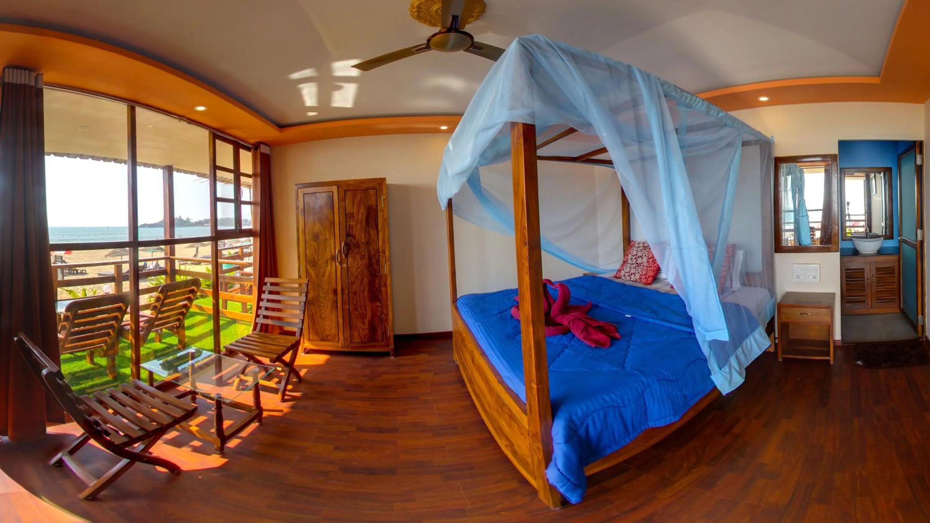 Bed in Sea Front Beach Huts