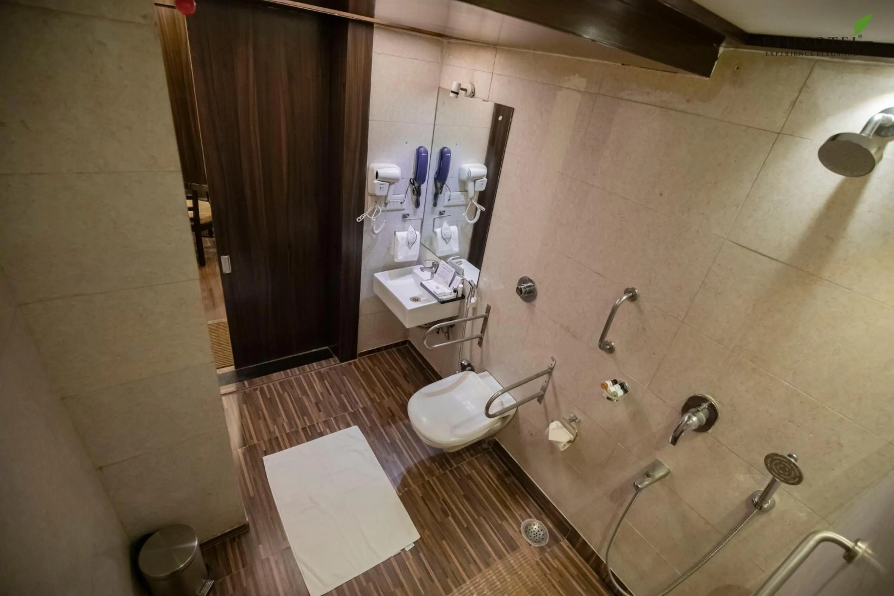 Bathroom in Ethnotel, Kolkata Airport