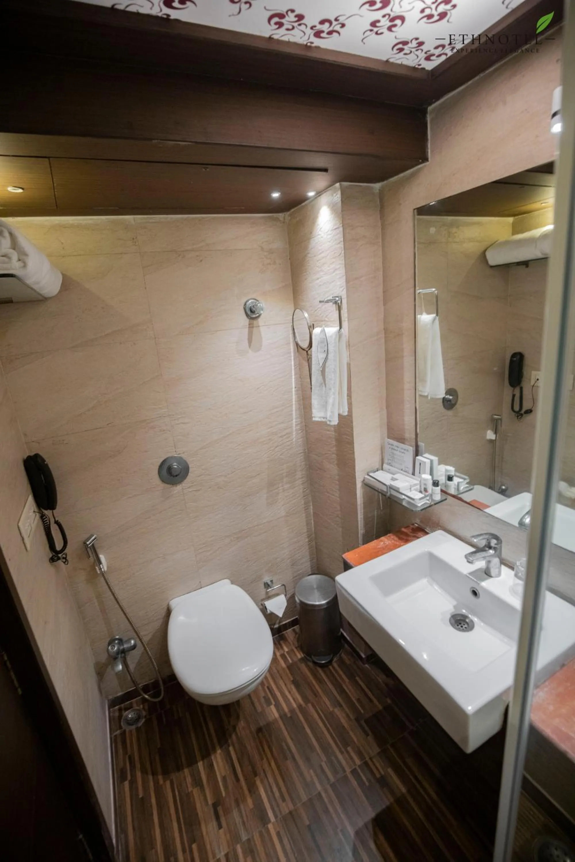 Bathroom in Ethnotel, Kolkata Airport