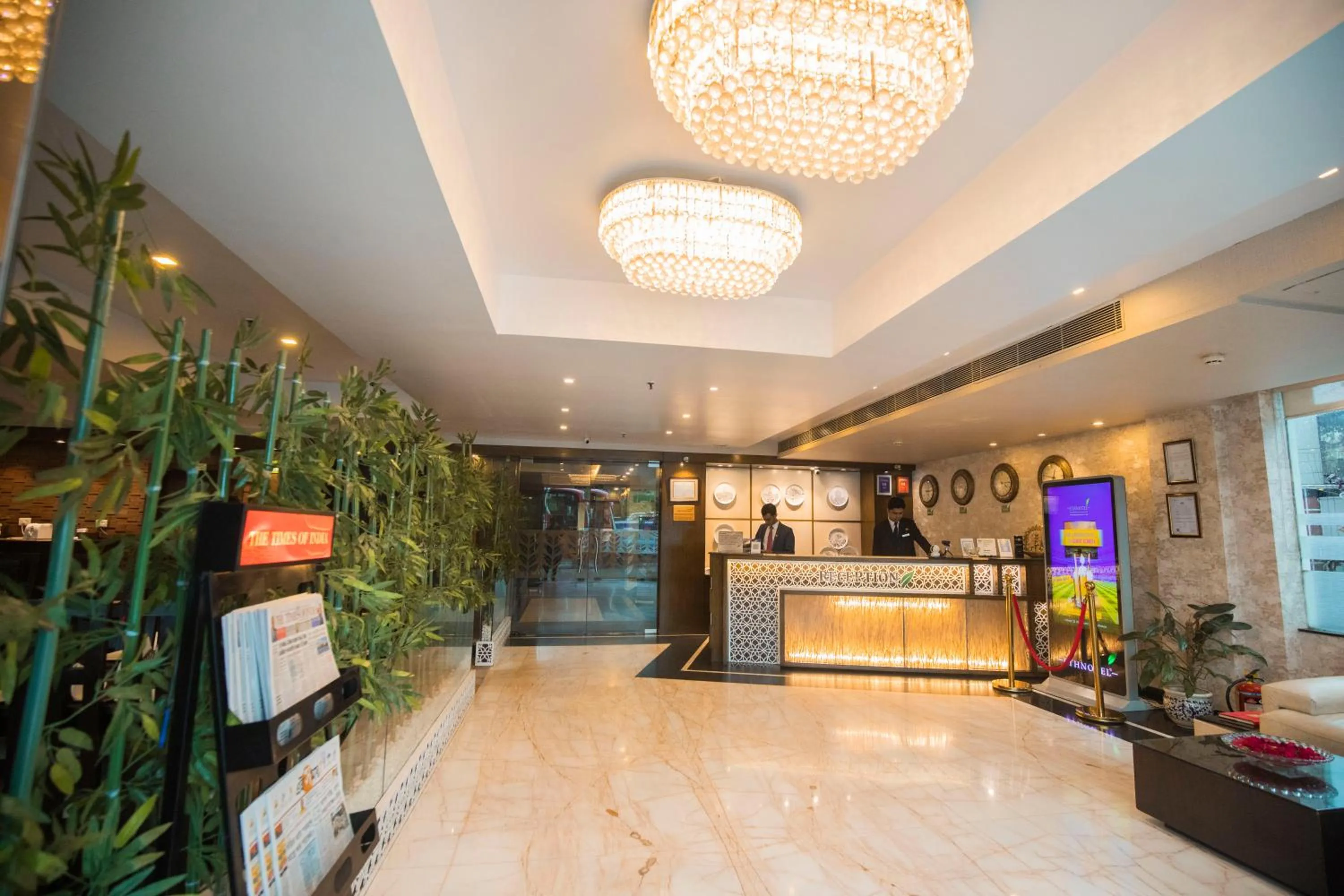 Lobby or reception in Ethnotel, Kolkata Airport