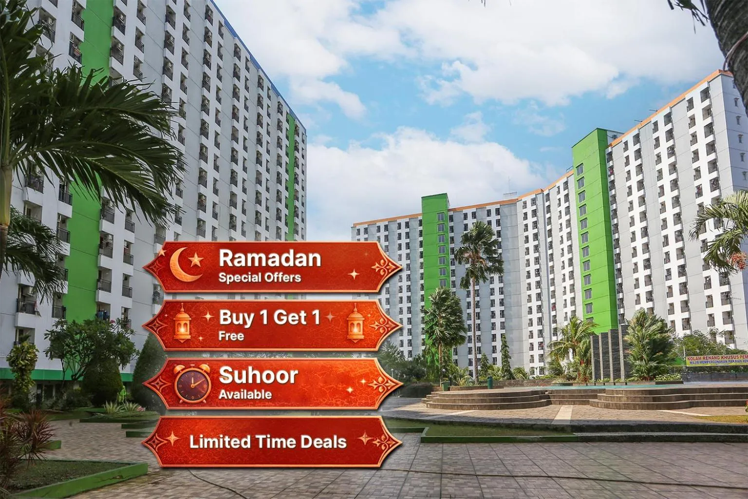 Property building in Hotel O Ciputat Near Apartment Green Lake View Ciputat