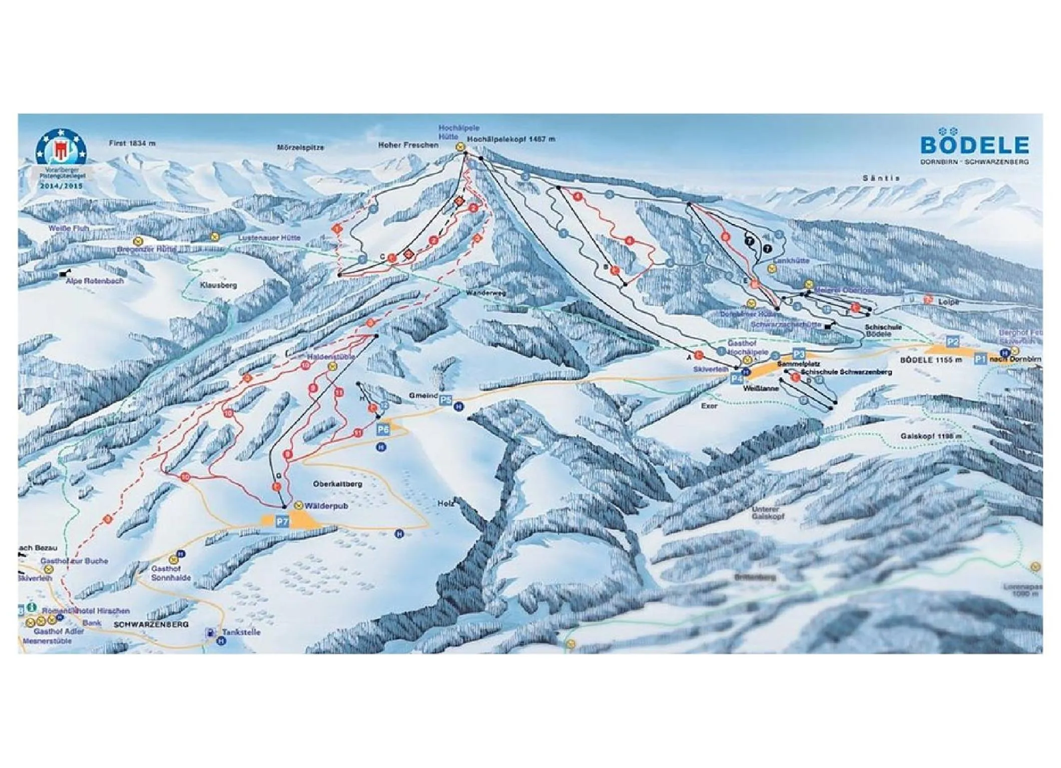 Bird's eye view in Bödele Alpenhotel