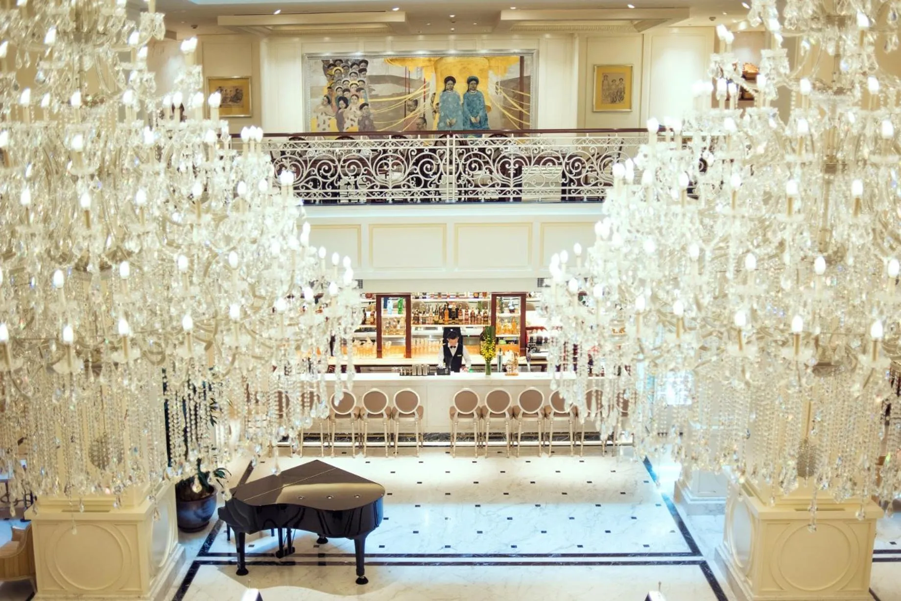 Seating area in Apricot Hotel