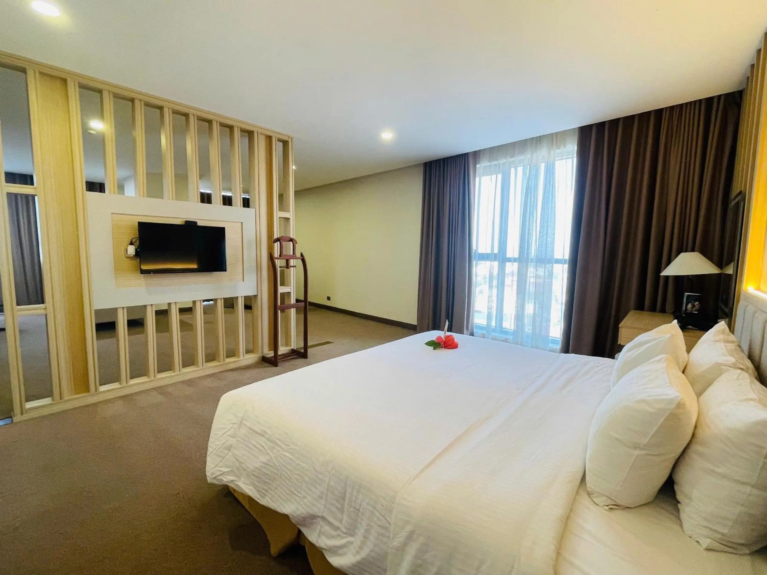 Bed in Muong Thanh Grand Quang Tri Hotel