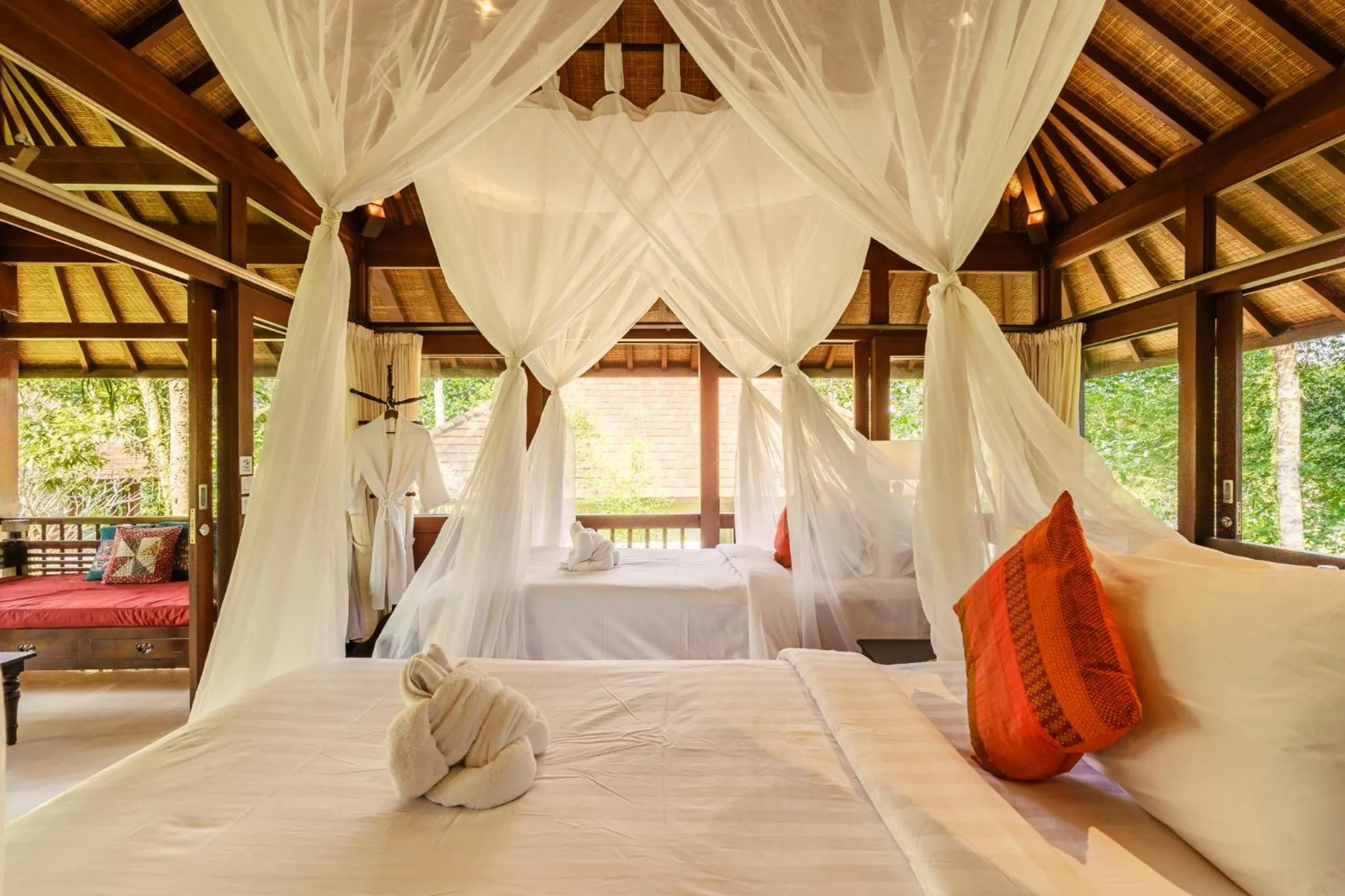 Bed in BeingSattvaa Luxury Ubud
