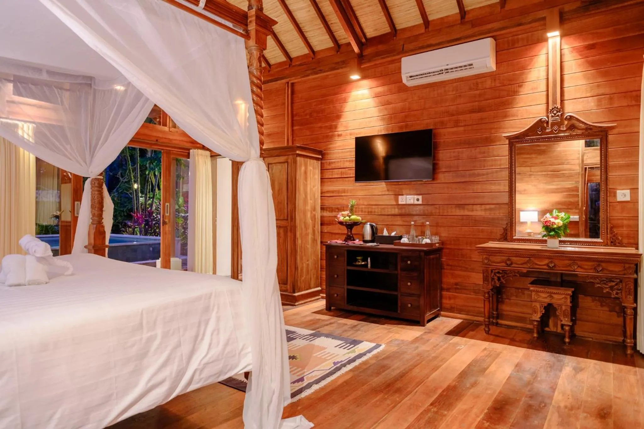 Bed in BeingSattvaa Luxury Ubud