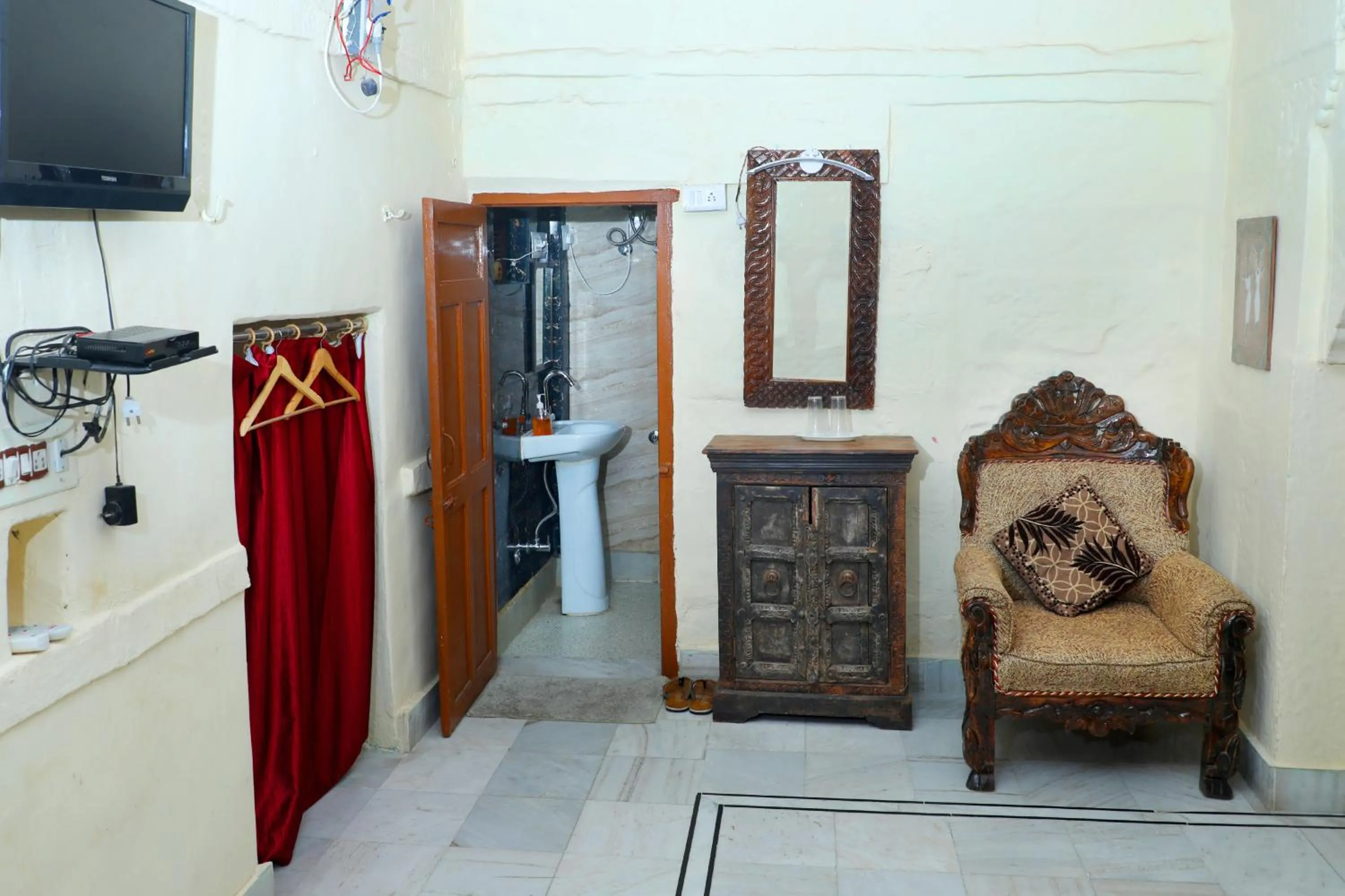 Seating area in Jodhpur Heritage Haveli Guest House