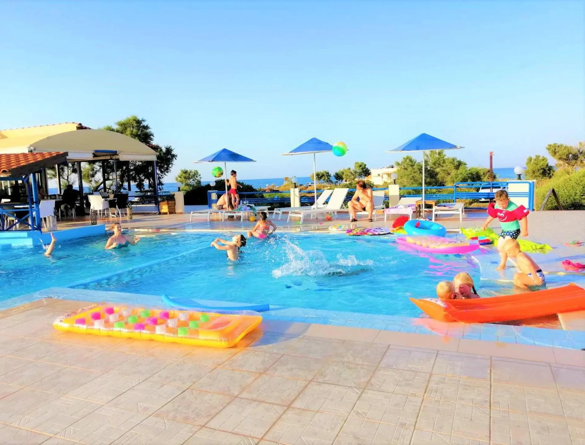 People in Zorbas Beach Village Hotel