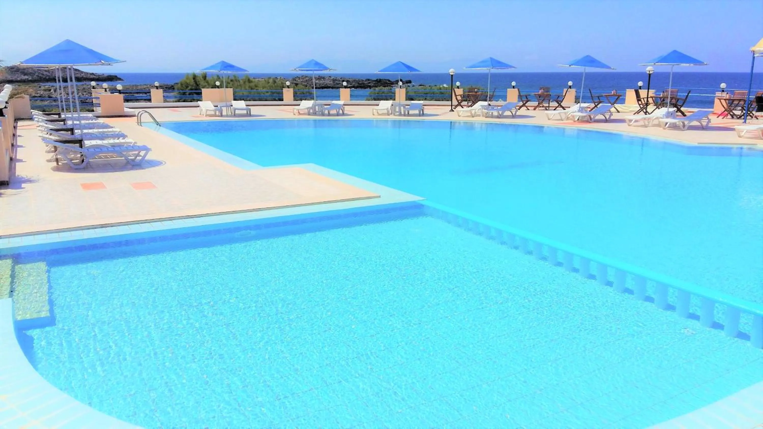 Pool view in Zorbas Beach Village Hotel
