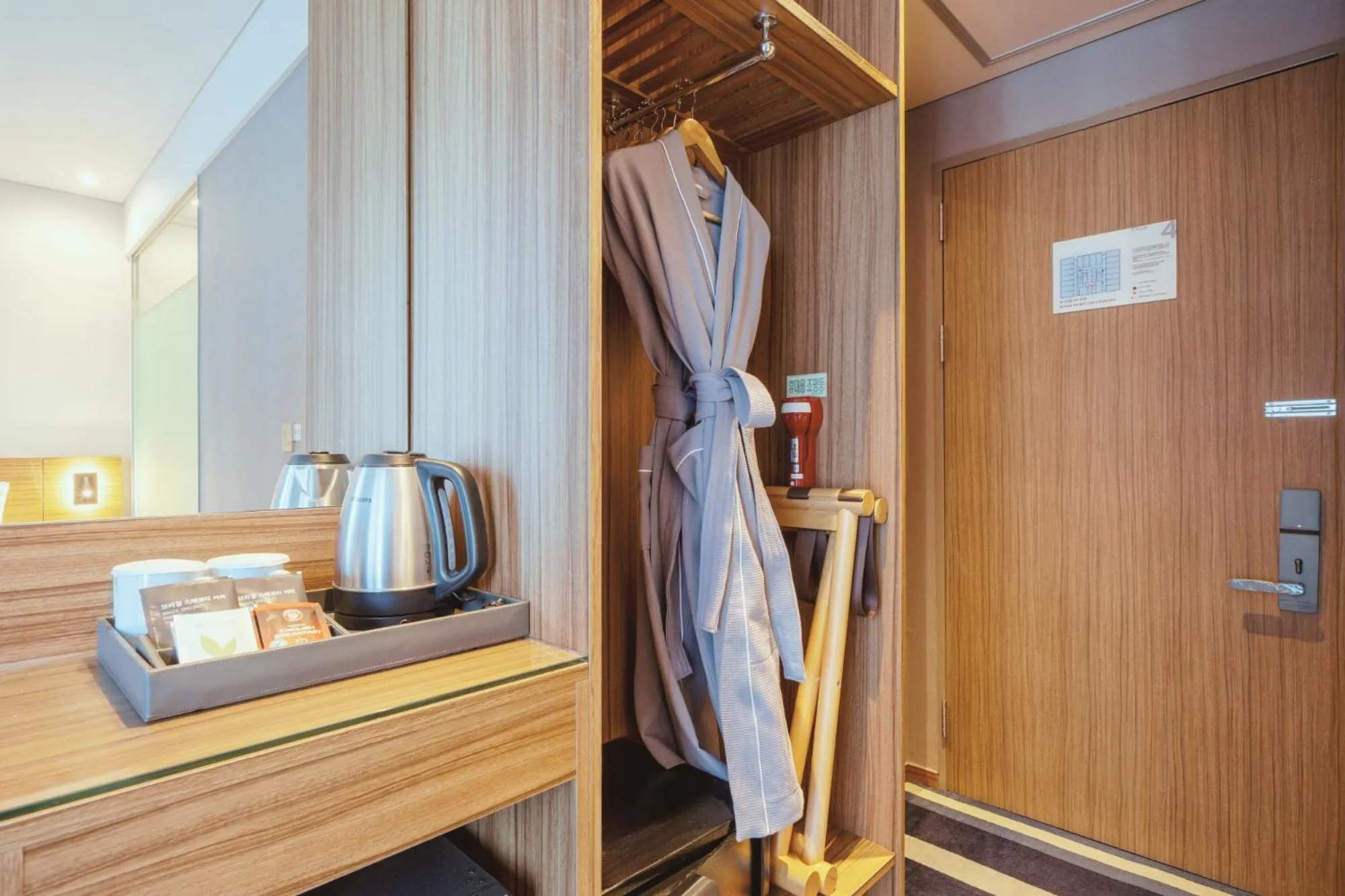 wardrobe, Bed in Homes Stay Suwon