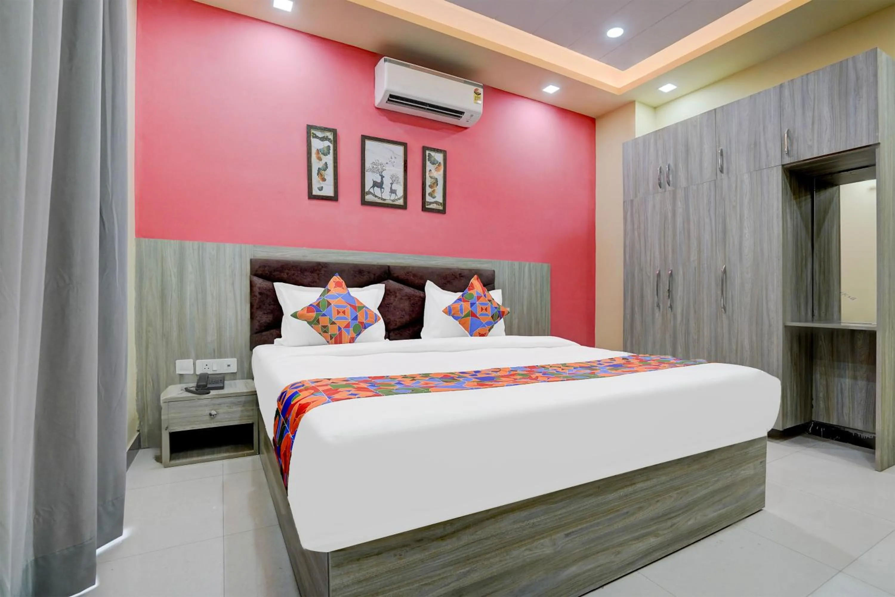 Bed in FabHotel Sky - Nr Sapphire 83 Mall, Manesar