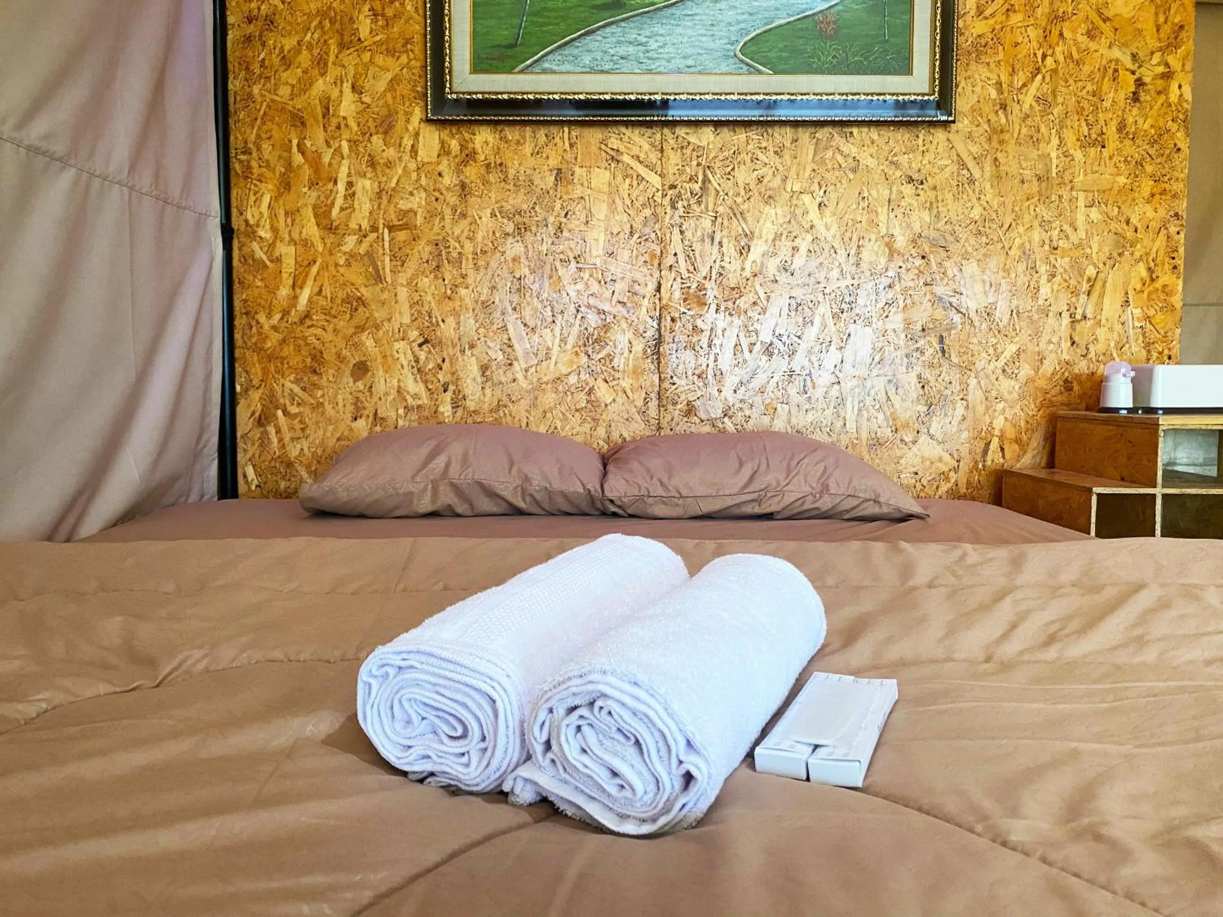 towels, Bed in Buana Glamping