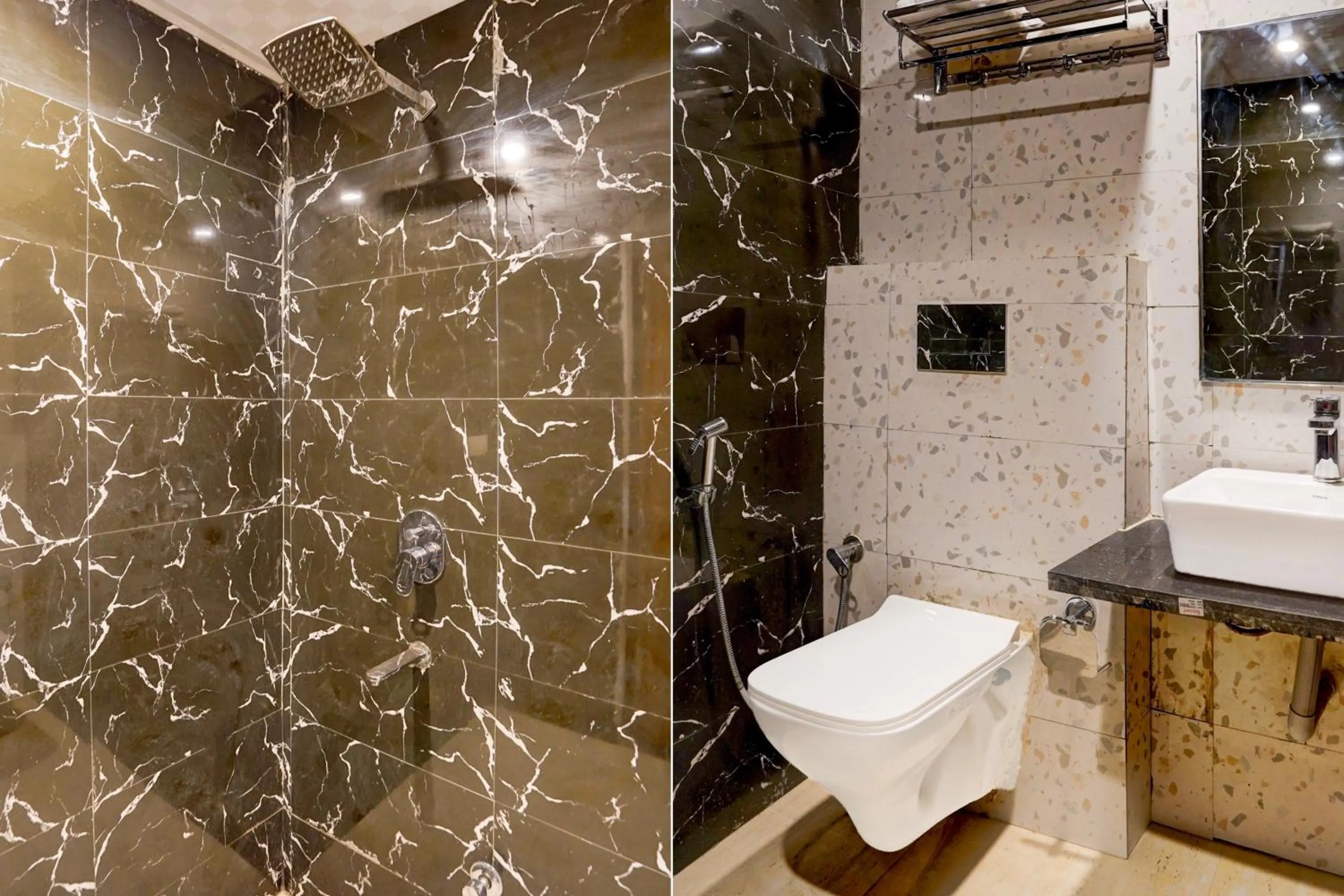 Bathroom in Super Townhouse Alwar Formerly Hotel Lindo Lugar