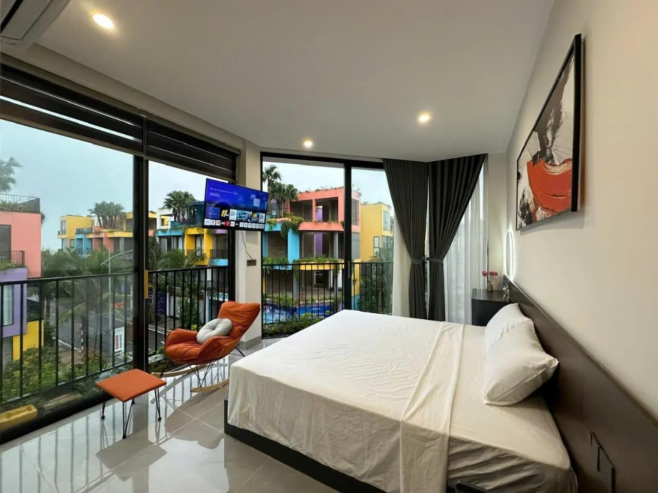 View (from property/room), Bed in Flamingos Hải Tiến
