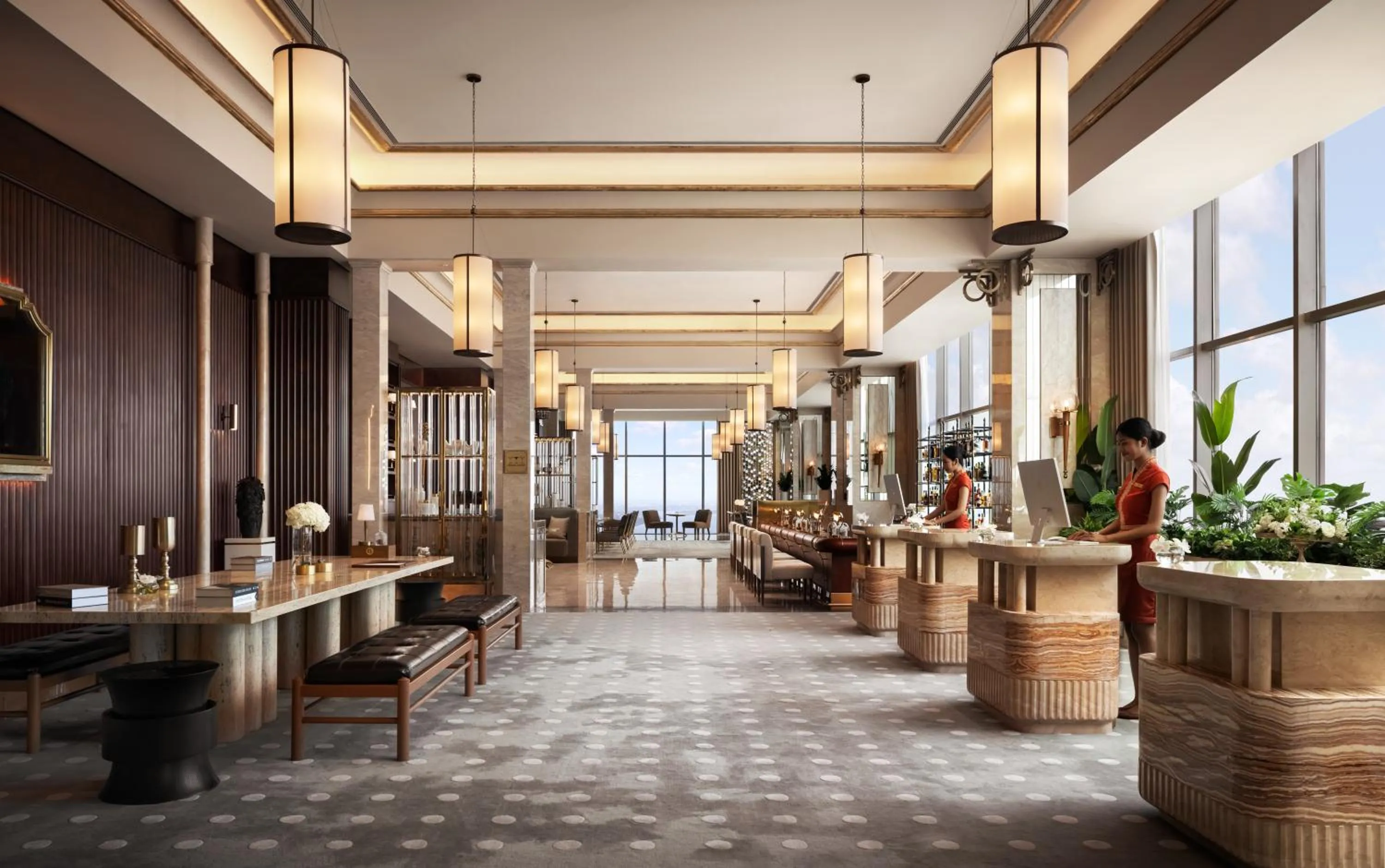 Lobby or reception in Shangri-La Phnom Penh