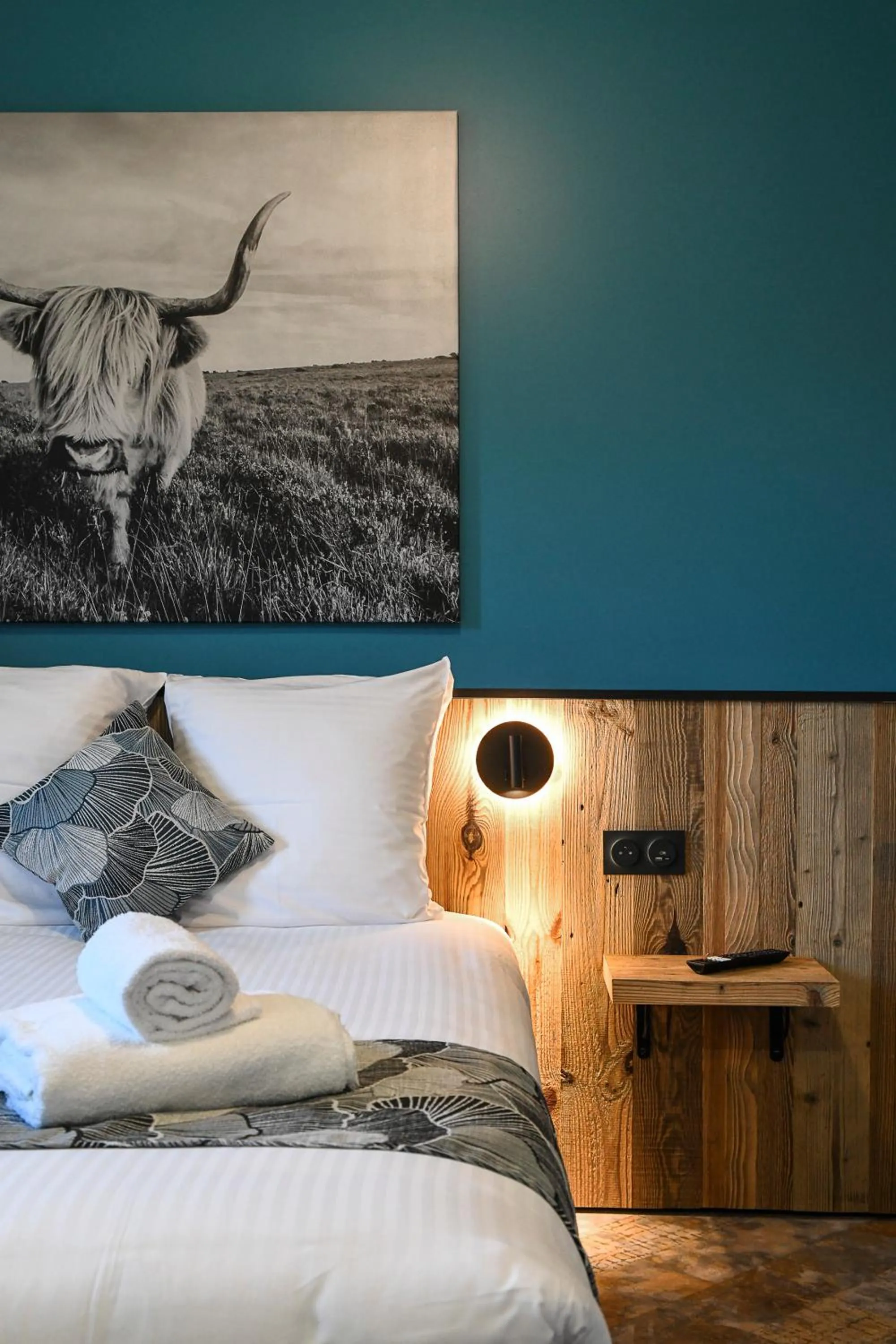 Decorative detail, Bed in Hotel Le Belmont