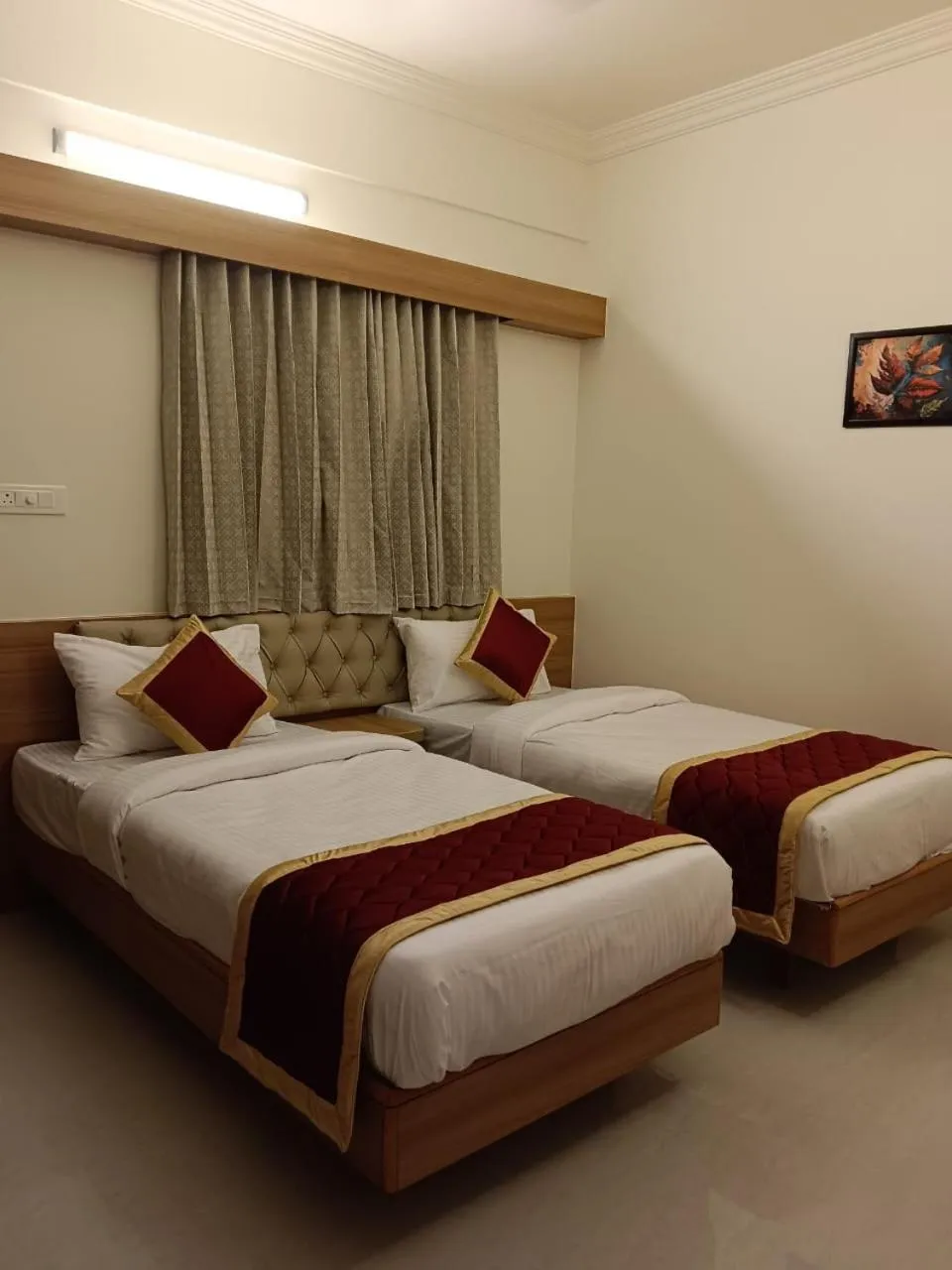 Bed in Krishna Inn