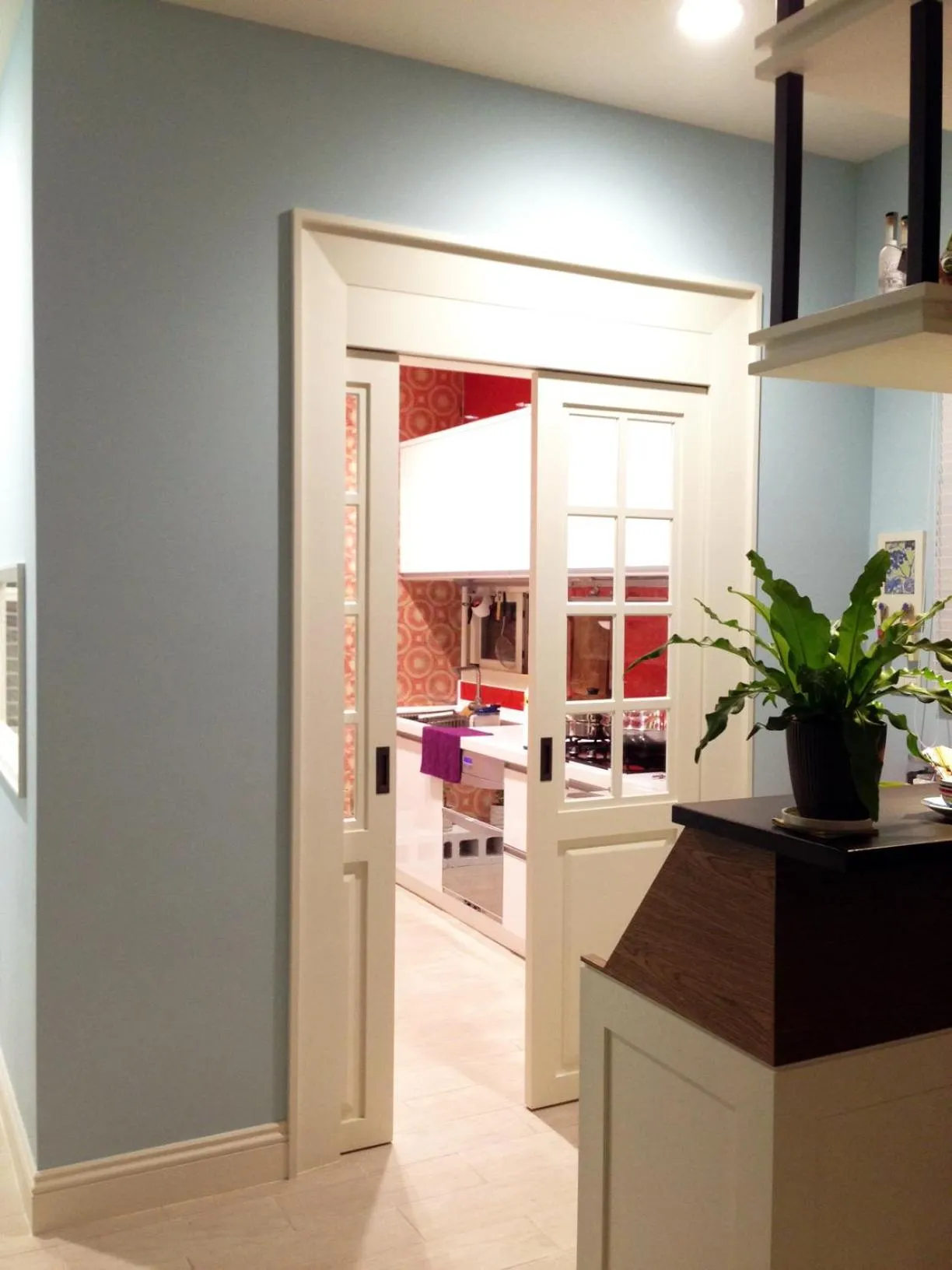 Kitchen or kitchenette, Bed in Sommer 19 B&B