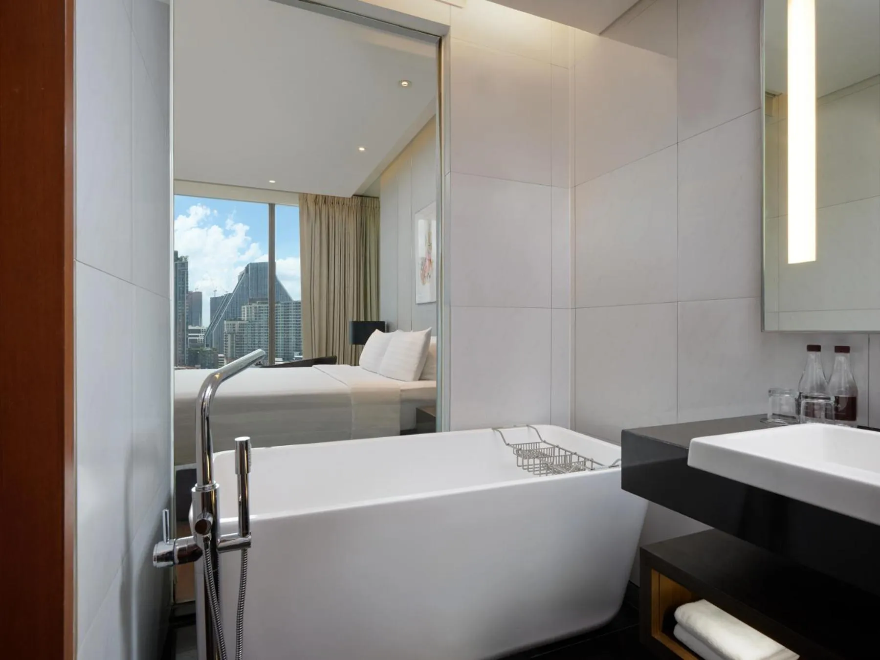 Bathroom, Bed in Amara Bangkok Hotel