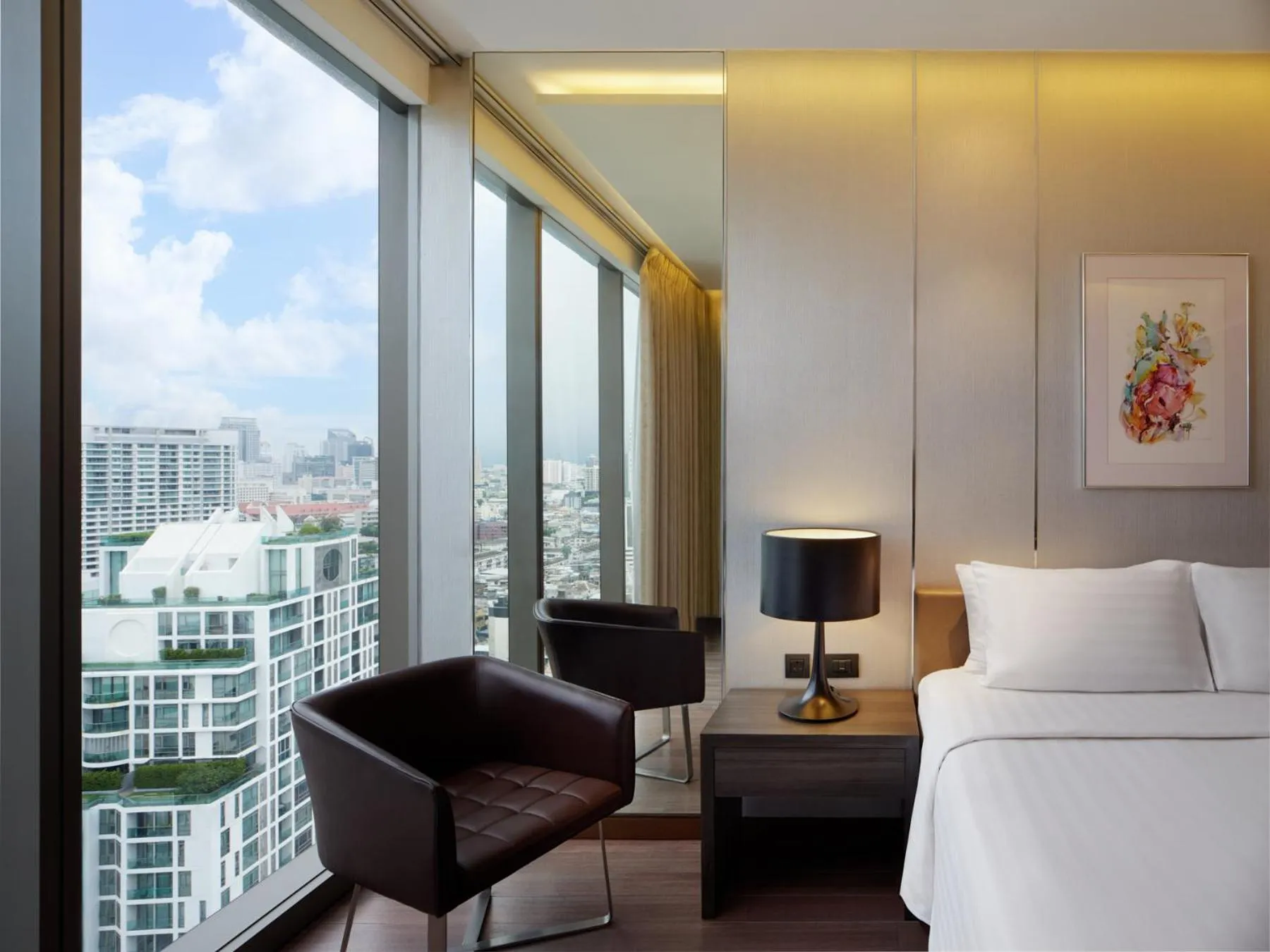 View (from property/room), Bed in Amara Bangkok Hotel