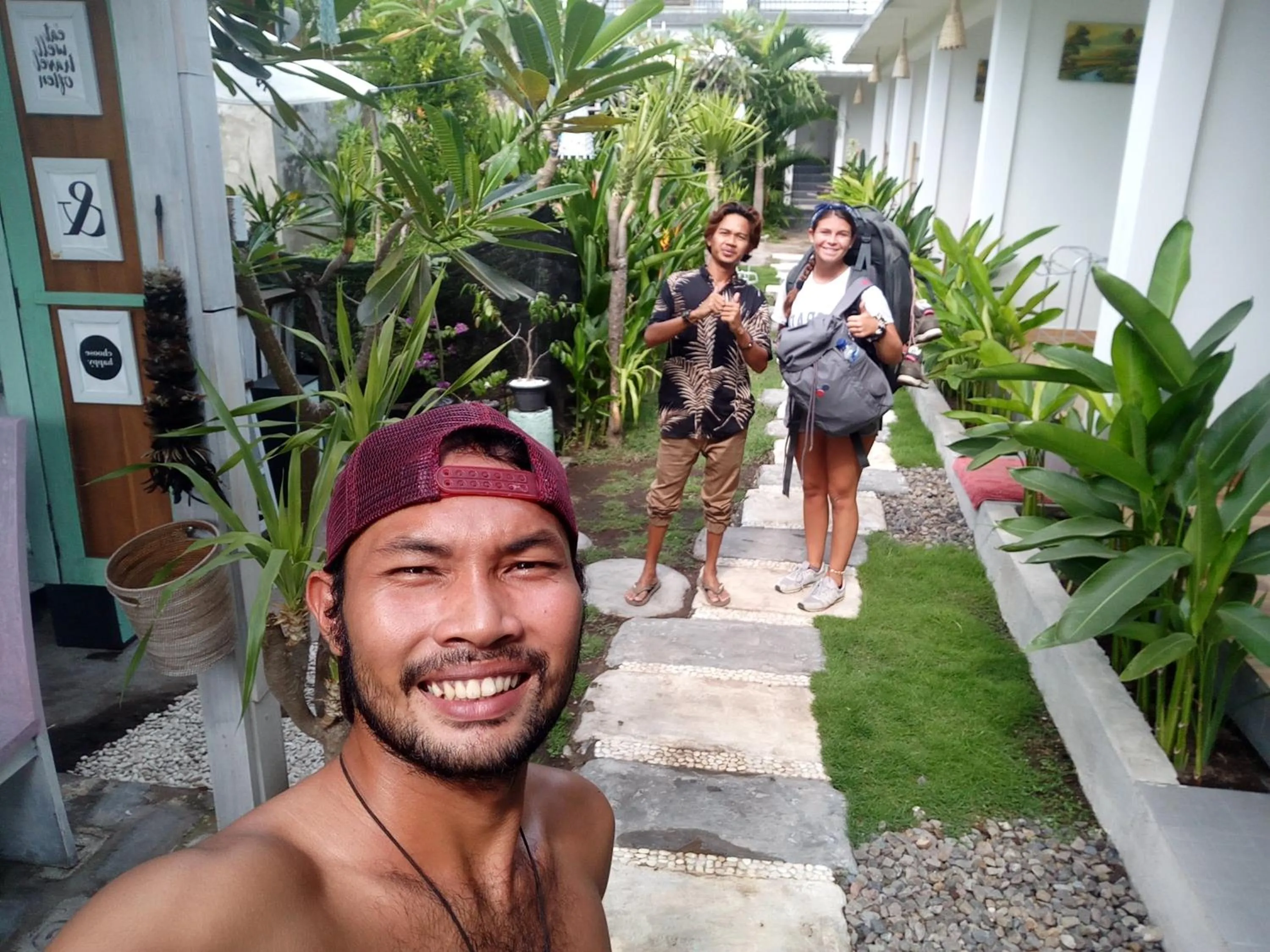 People in Palm Trees Villas